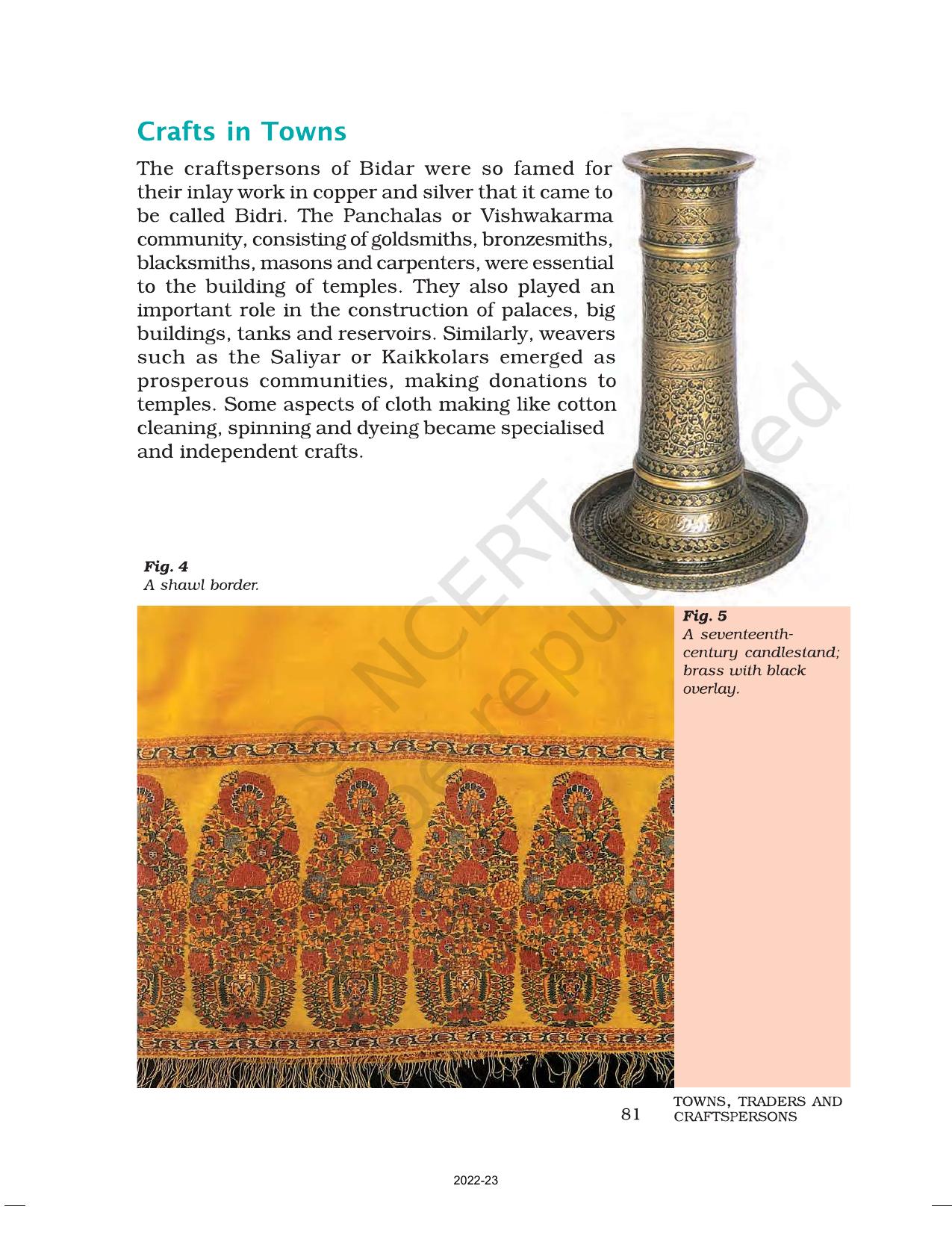 NCERT Book for Class 7 Social Science(History): Chapter 6-Towns Traders and Craft-persons - Page 7