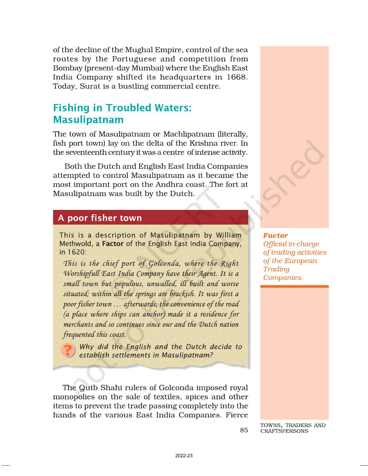 NCERT Book for Class 7 Social Science(History): Chapter 6-Towns Traders and Craft-persons - Page 11