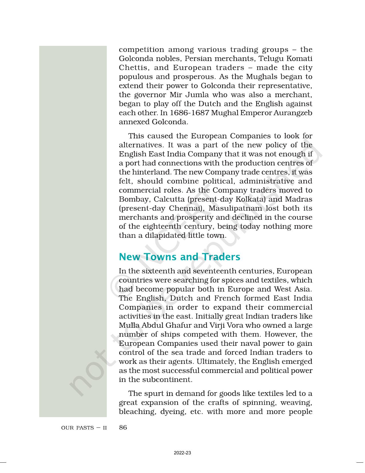 NCERT Book for Class 7 Social Science(History): Chapter 6-Towns Traders and Craft-persons - Page 12