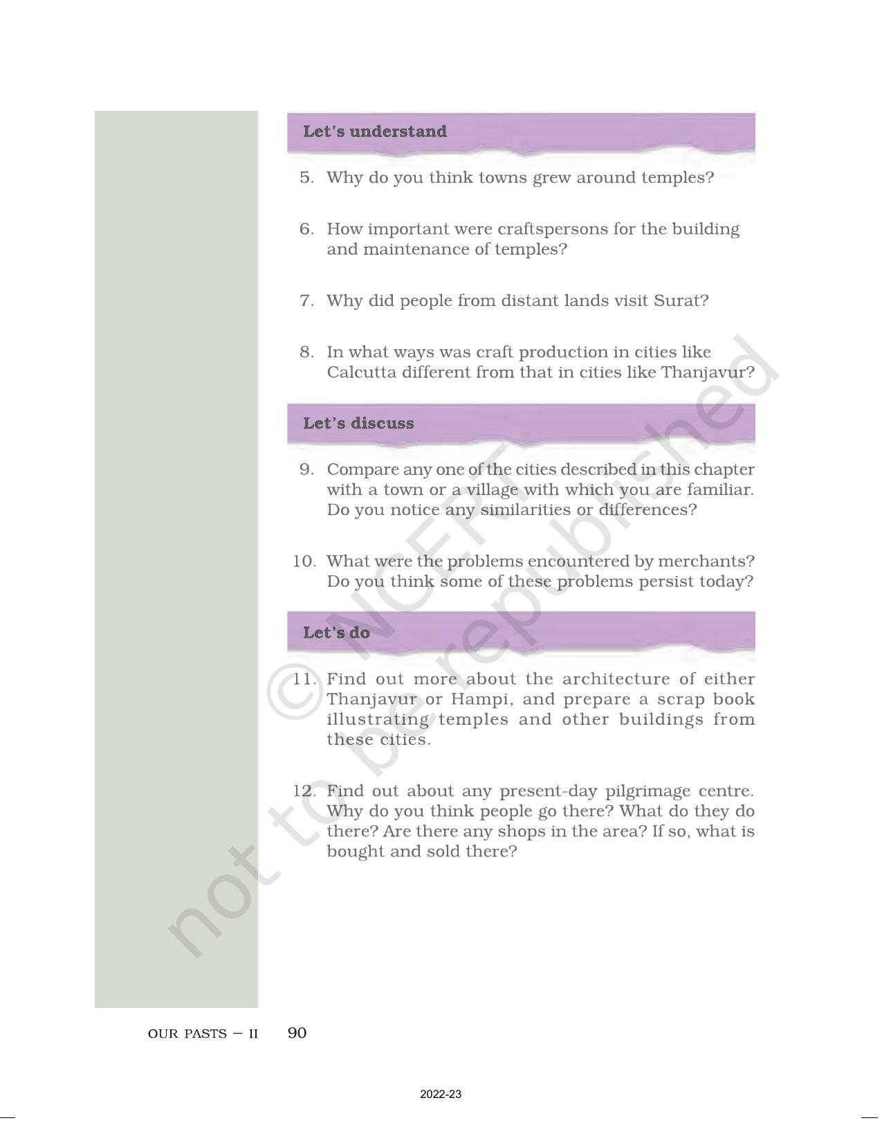 NCERT Book for Class 7 Social Science(History): Chapter 6-Towns Traders and Craft-persons - Page 16