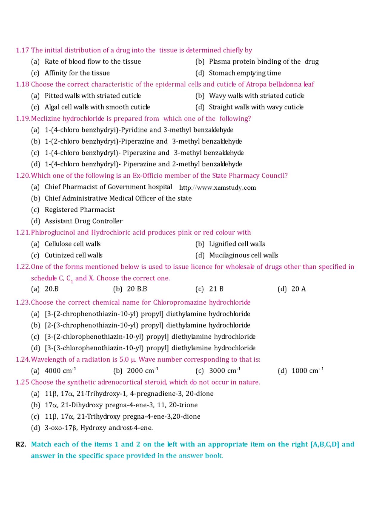 GPAT 1999 Question Paper with Answer Key - Page 3