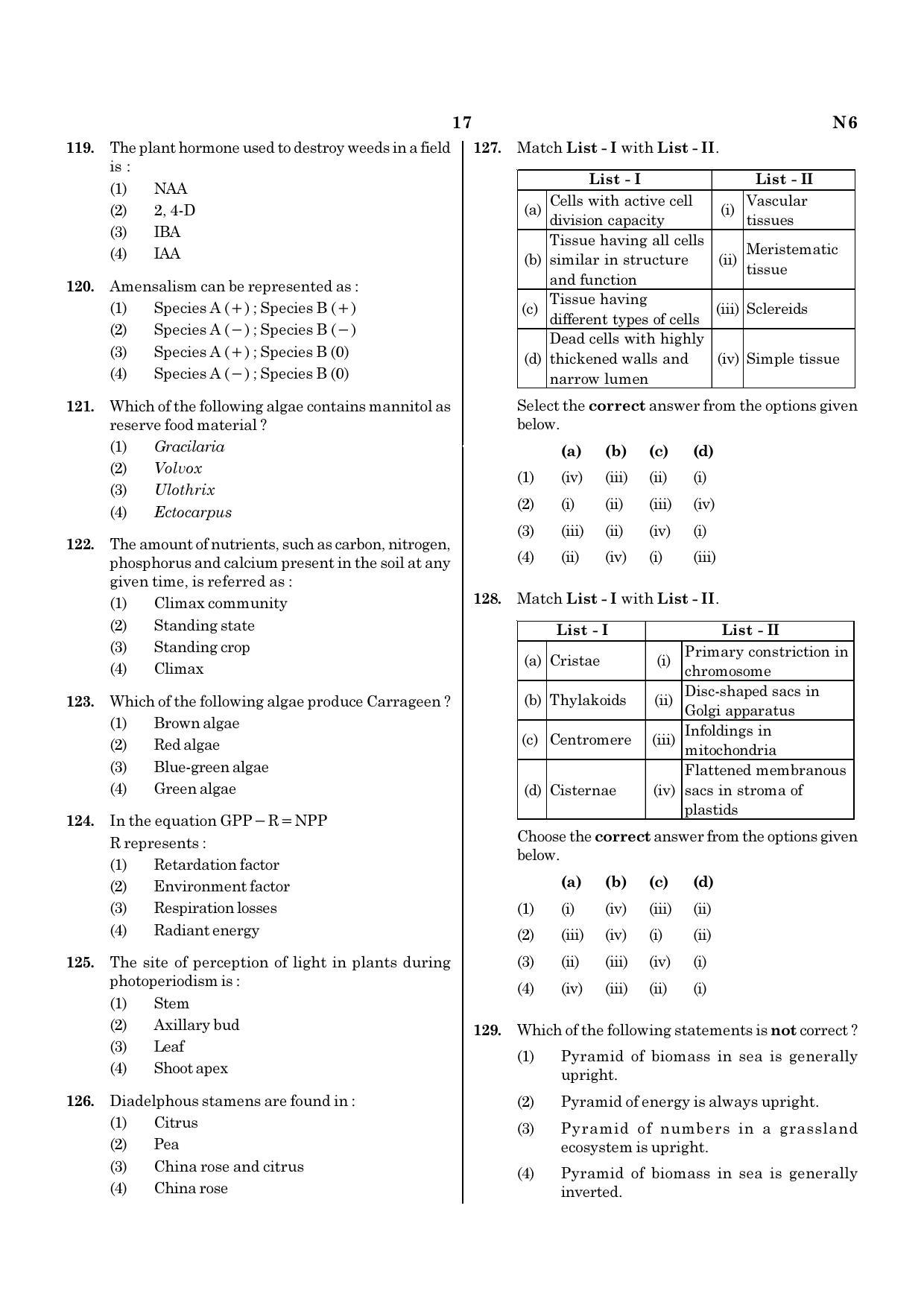 NEET N6 2021 Question Paper - Page 17