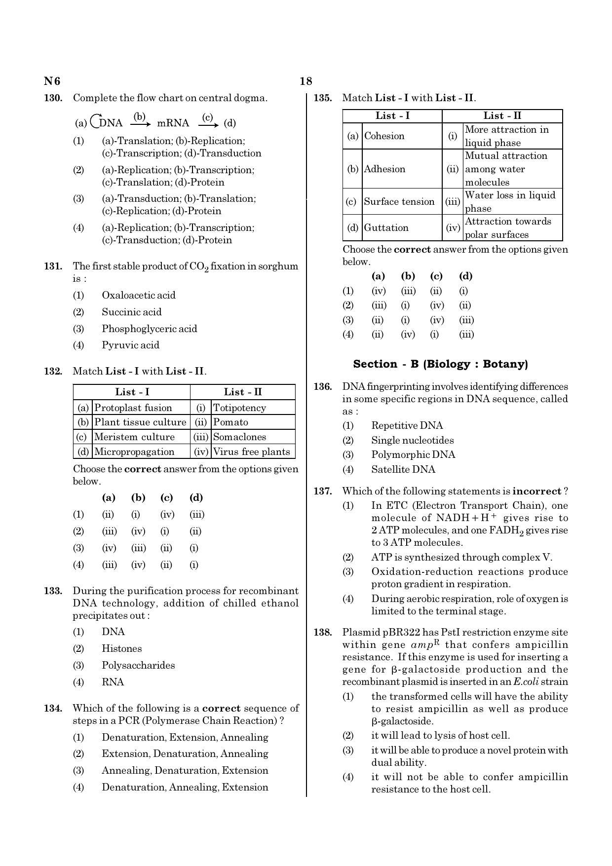NEET N6 2021 Question Paper - Page 18