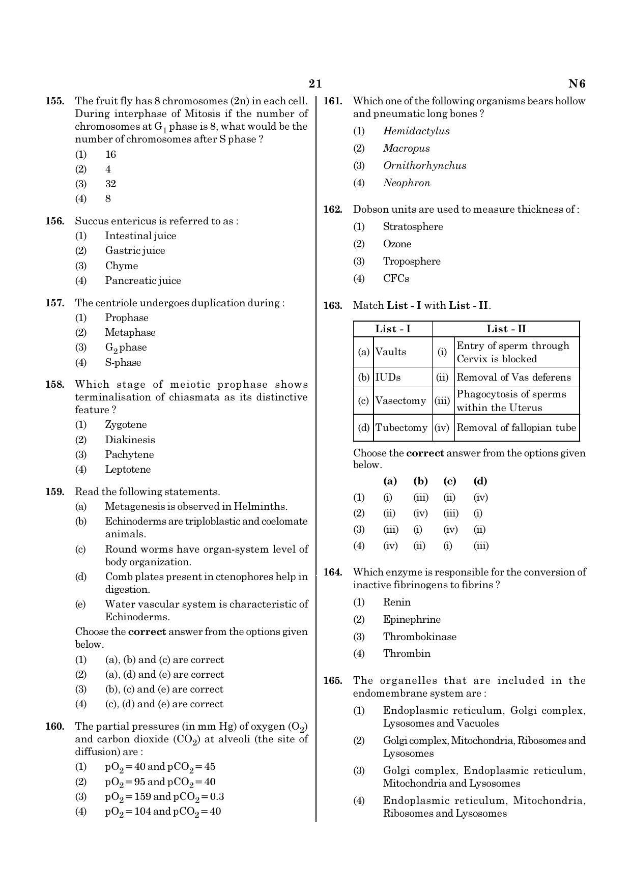 NEET N6 2021 Question Paper - Page 21