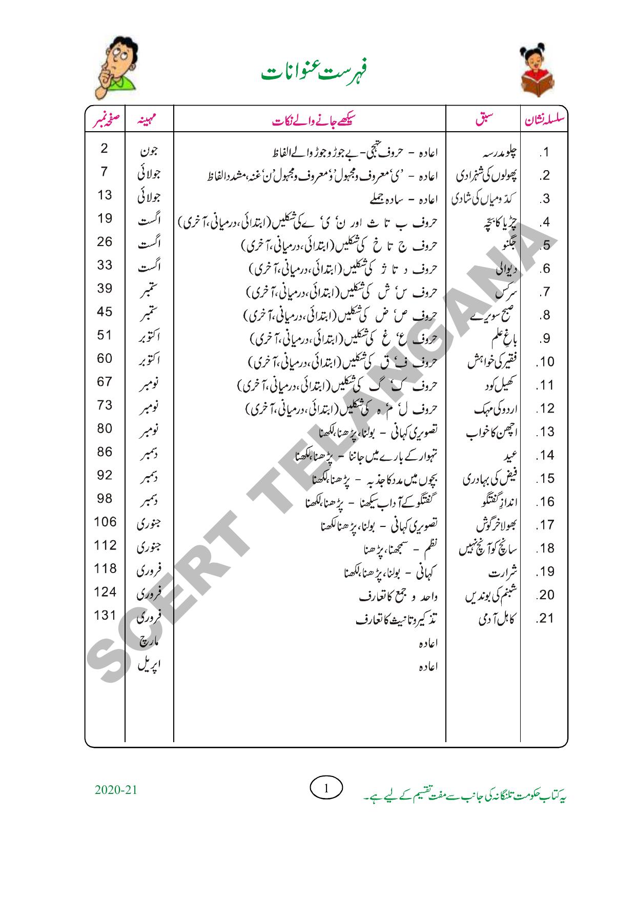 TS SCERT Class 2 First Language(Urdu Medium) Text Book - Page 10