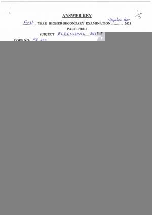 Kerala Plus One (Class 11th) Electronics Systems Answer Key 2021