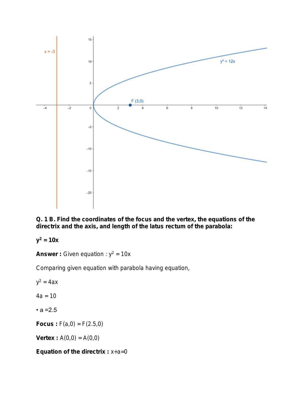 Chapter 22: Parabola: RS Aggarwal Class 11 Solutions - Page 2