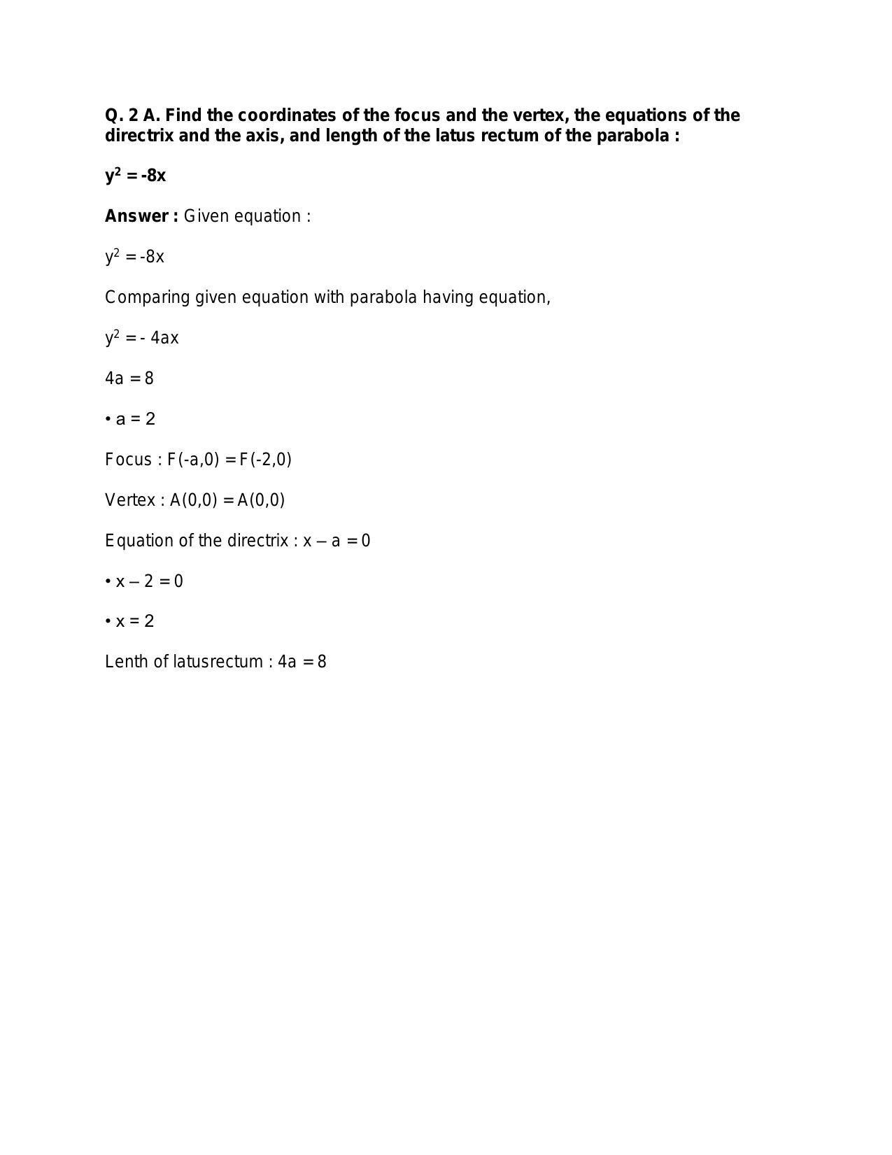 Chapter 22: Parabola: RS Aggarwal Class 11 Solutions - Page 5