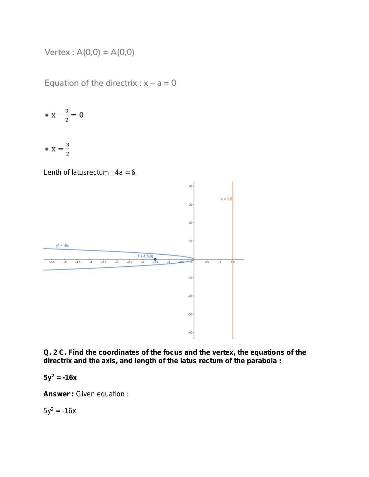 Chapter 22: Parabola: RS Aggarwal Class 11 Solutions - Page 7