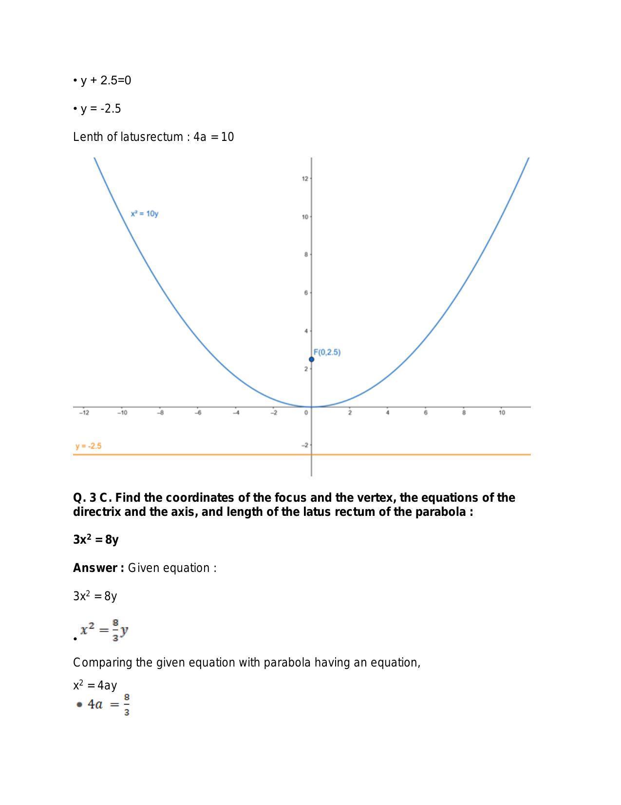 Chapter 22: Parabola: RS Aggarwal Class 11 Solutions - Page 11