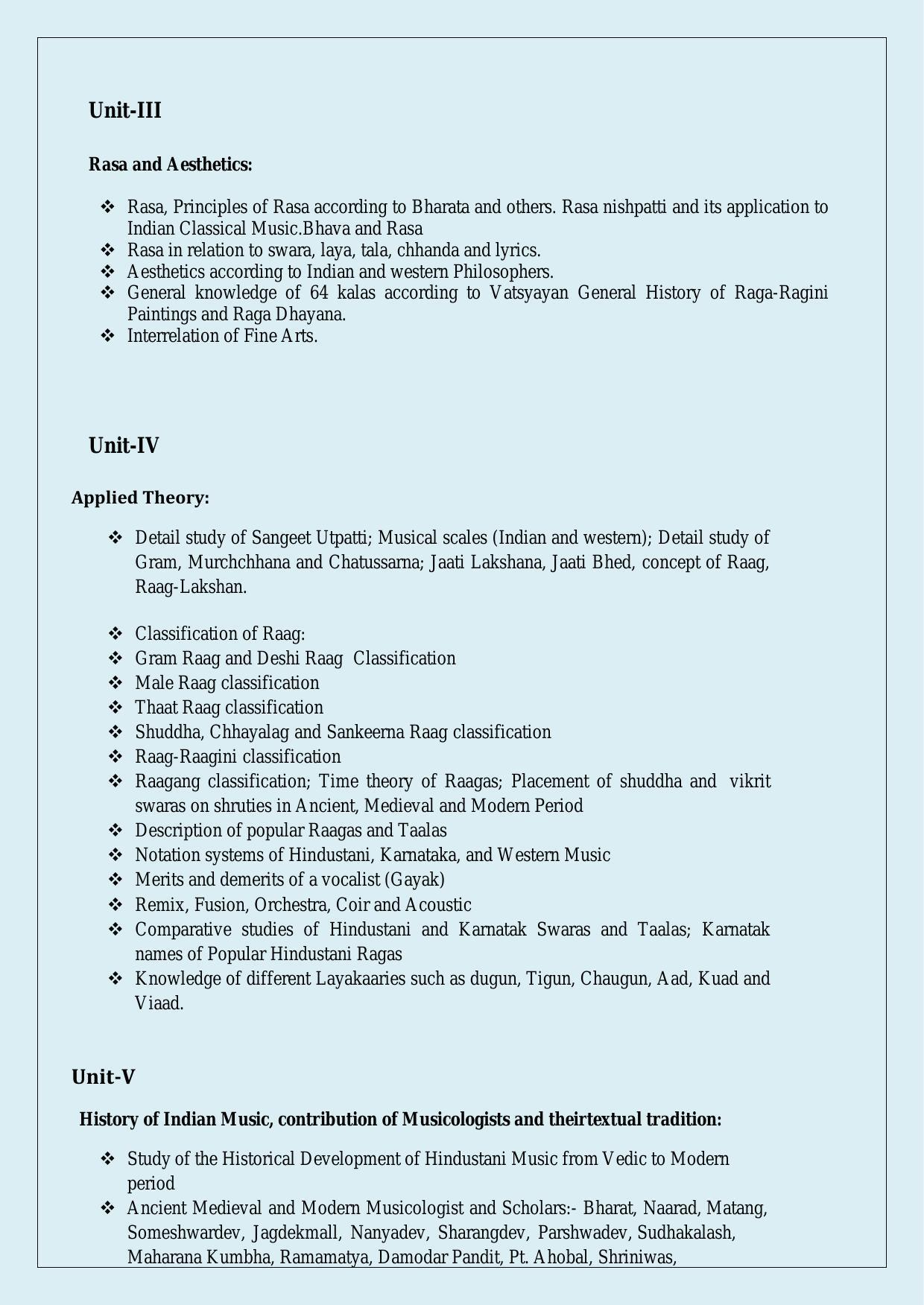 NTA PhD Entrance Exam Hindustani Music Syllabus - Page 2