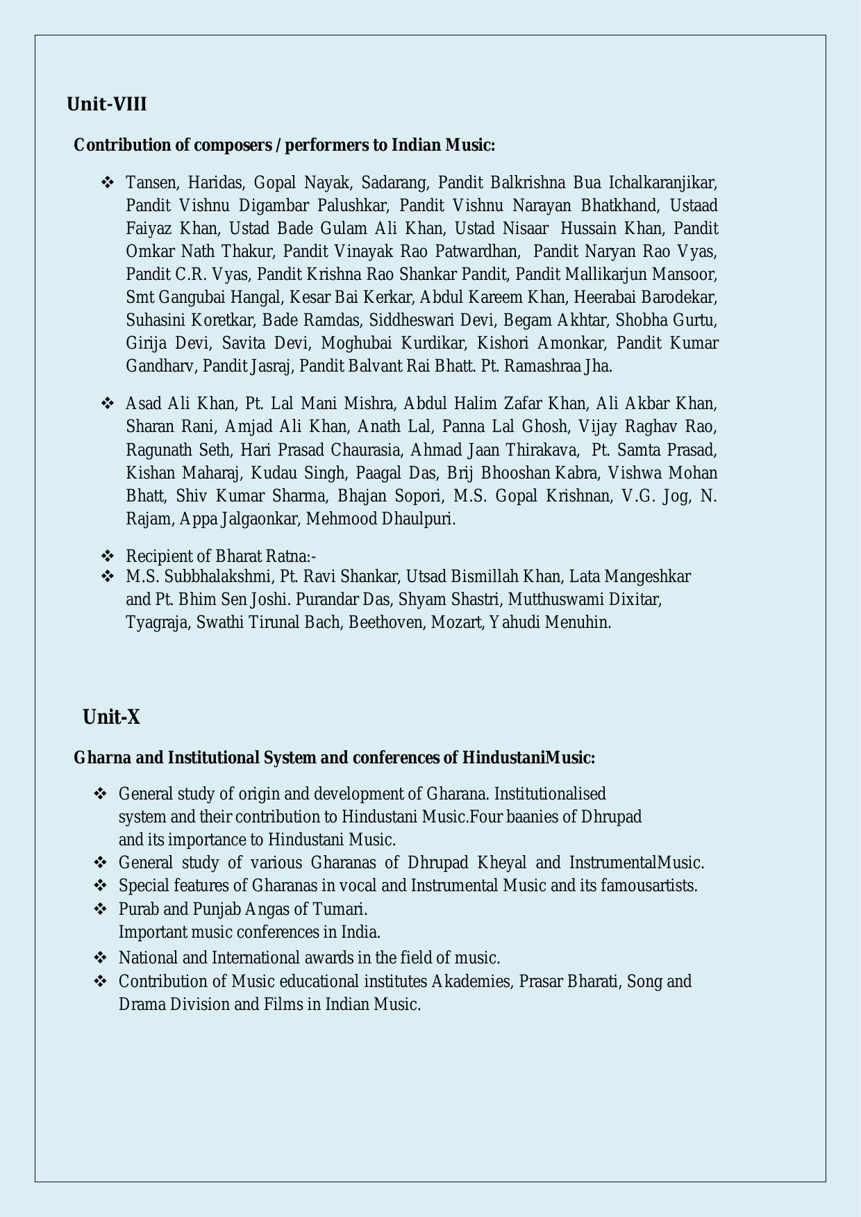 NTA PhD Entrance Exam Hindustani Music Syllabus - Page 4