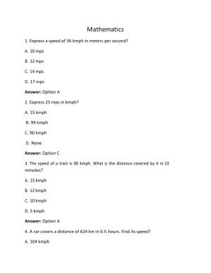 OUAT Mathes Sample Paper