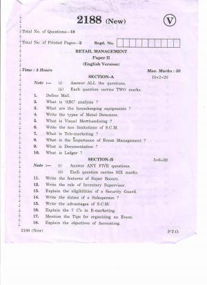 AP Inter 2nd Year Vocational Question Paper March - 2020 - Retail Management-II(old).pdf