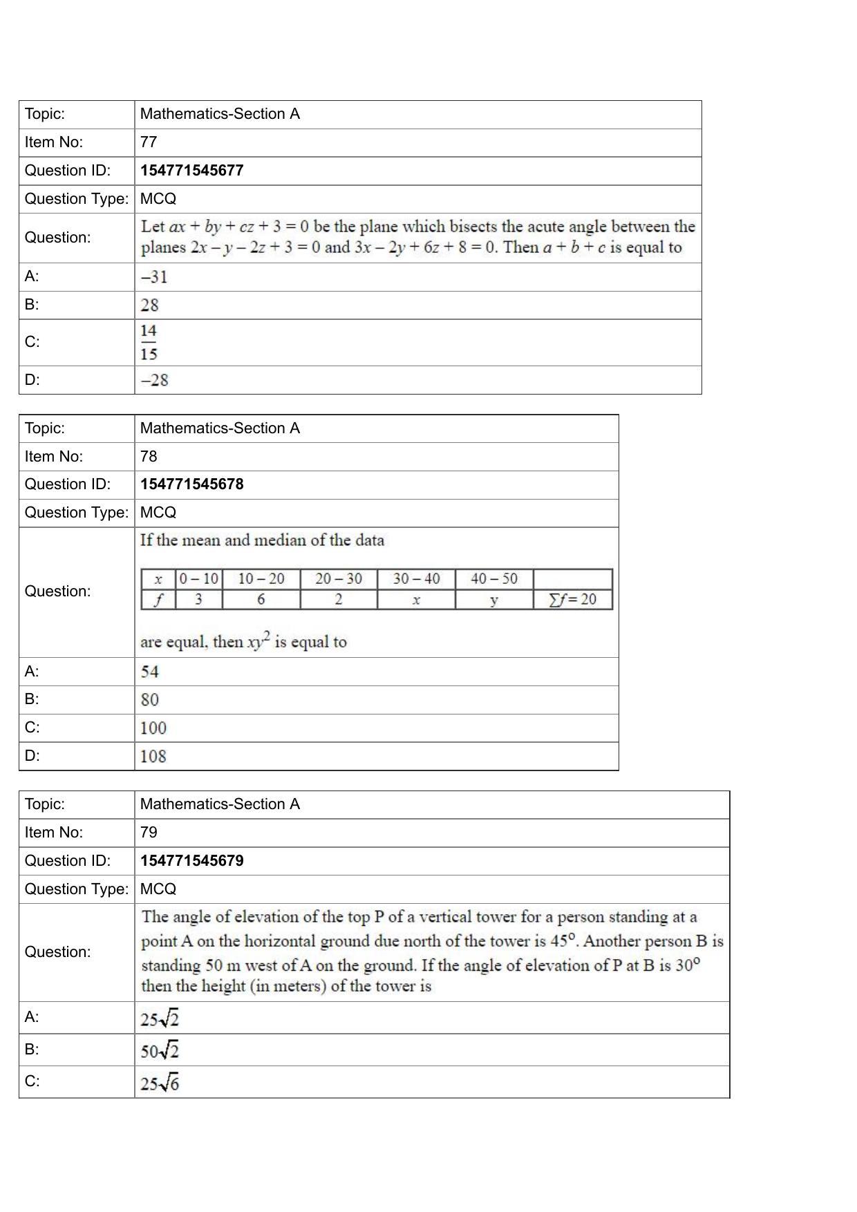 JEE Mains 2022: BTech English (Shift 2) 30-07-2022 Question Paper - Page 28