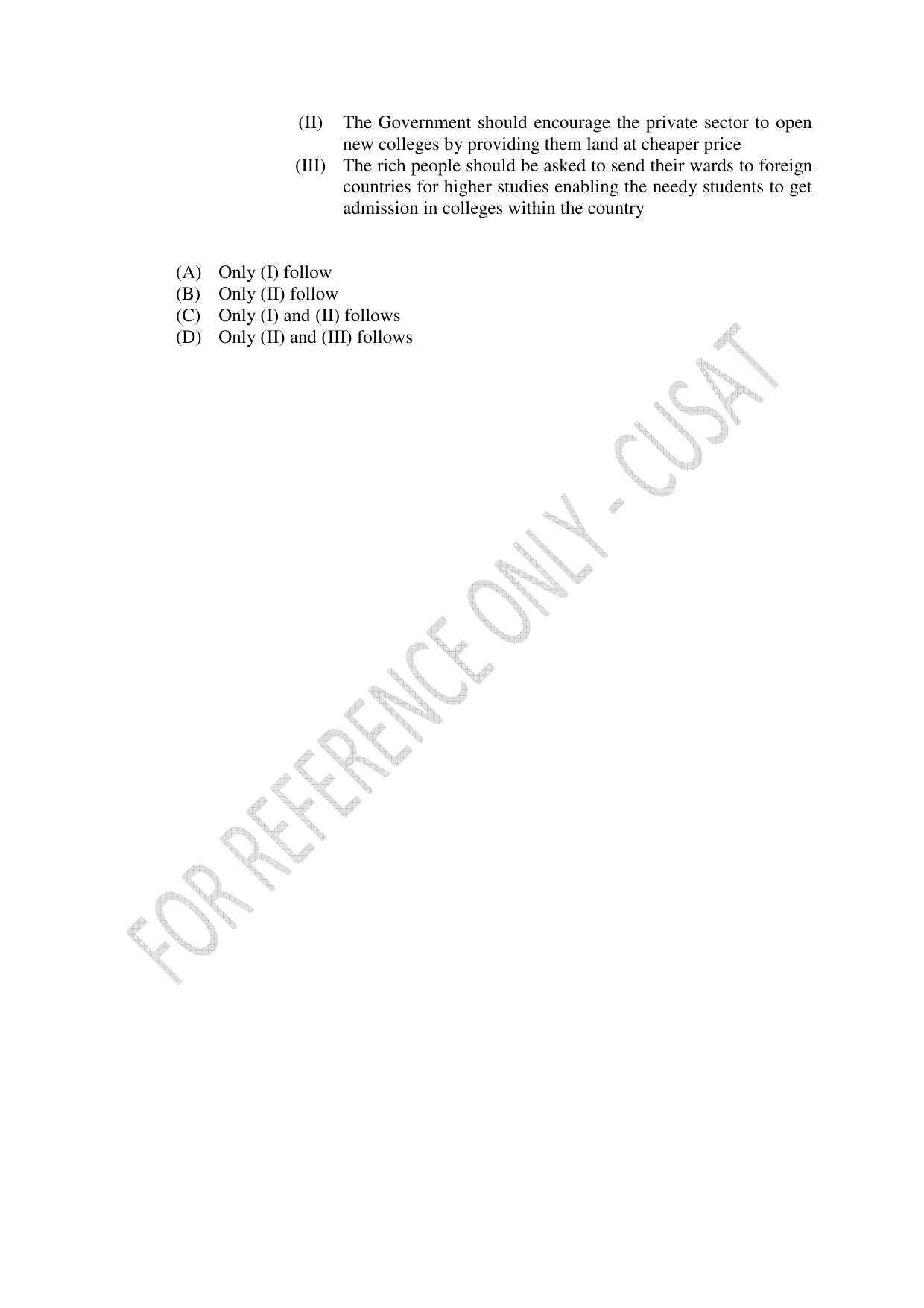 CUSAT CAT 2023 IP IPR PHD Question Paper - Page 23
