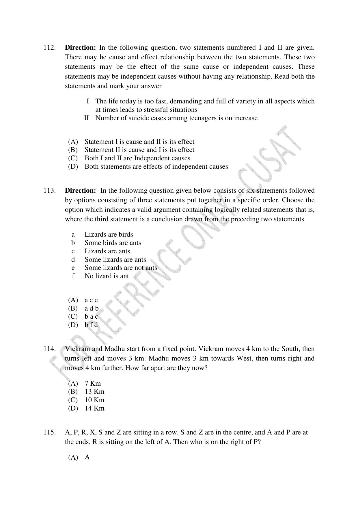 CUSAT CAT 2023 IP IPR PHD Question Paper - Page 27