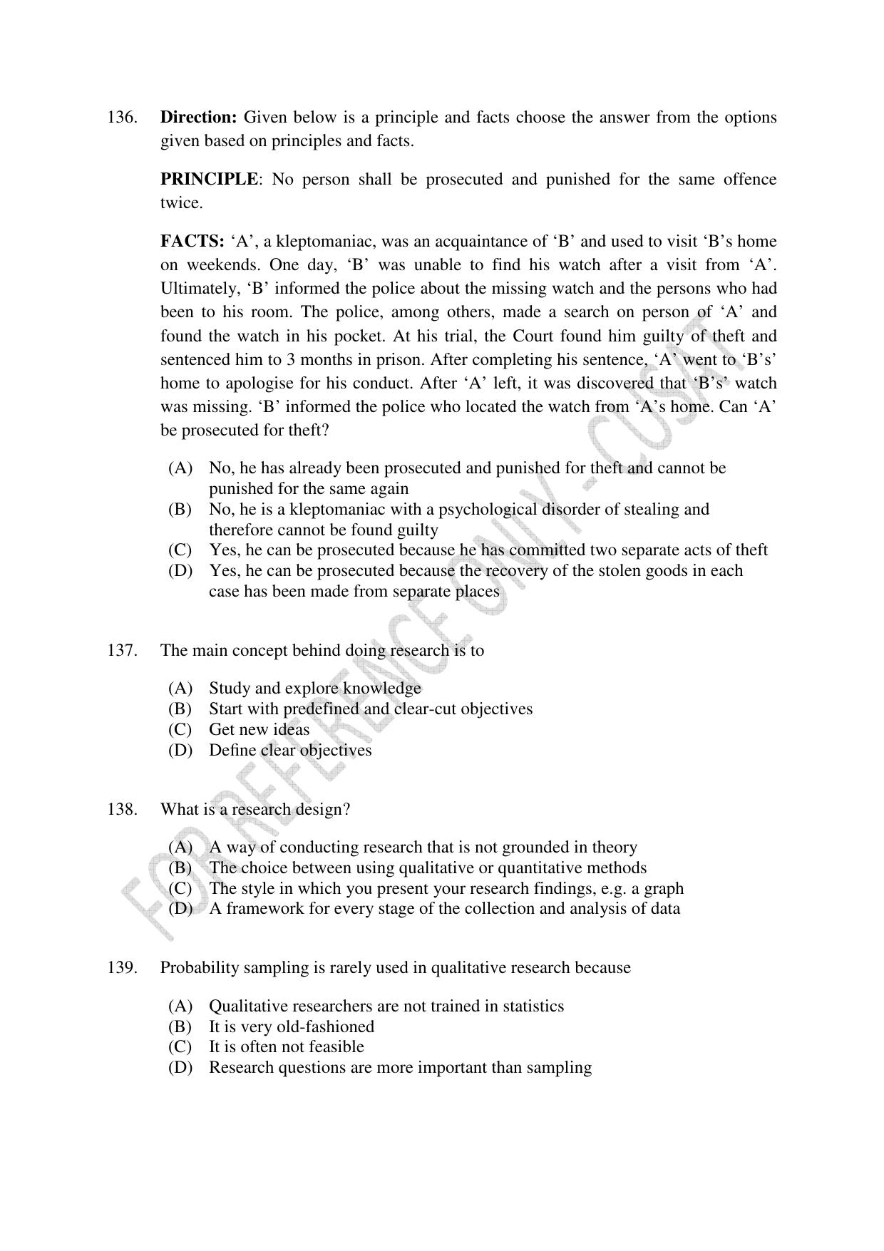 CUSAT CAT 2023 IP IPR PHD Question Paper - Page 32