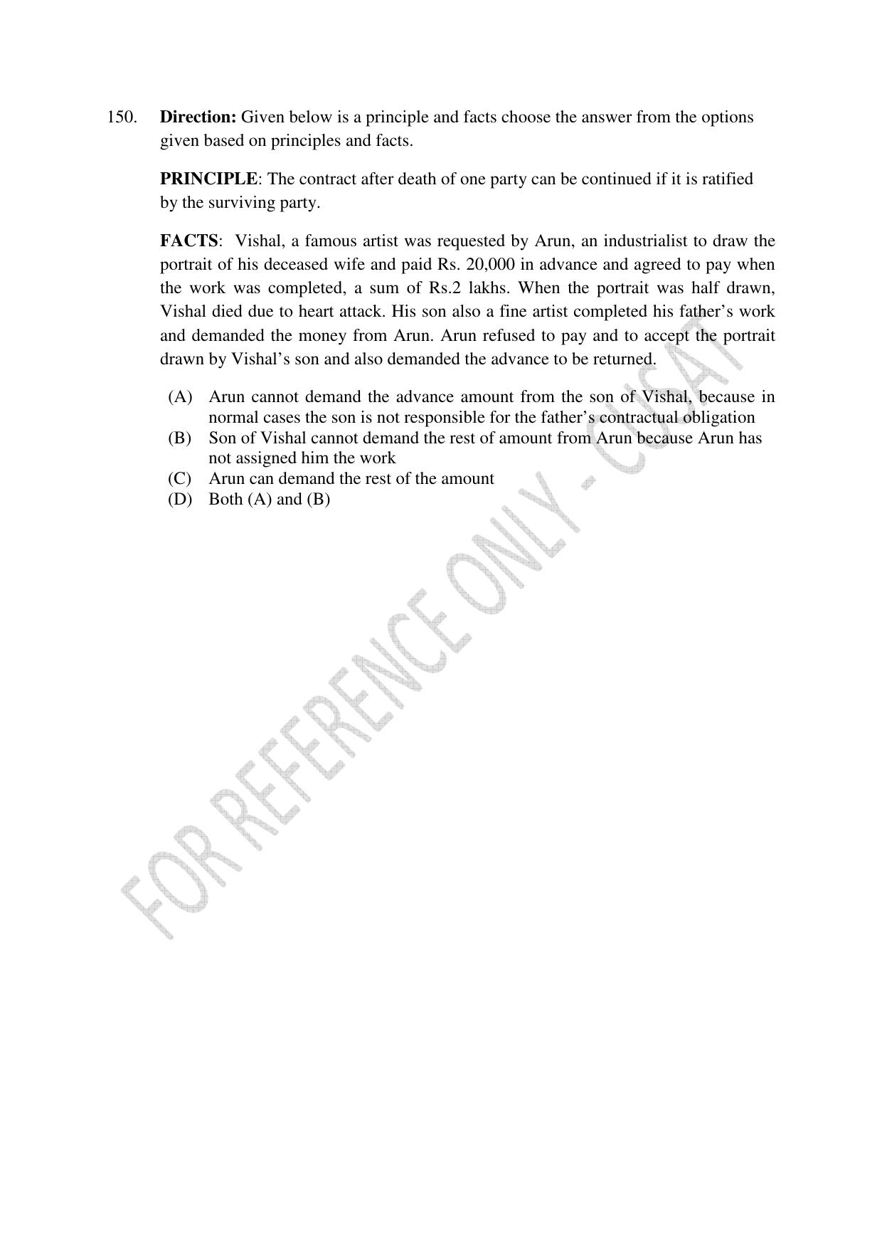 CUSAT CAT 2023 IP IPR PHD Question Paper - Page 35