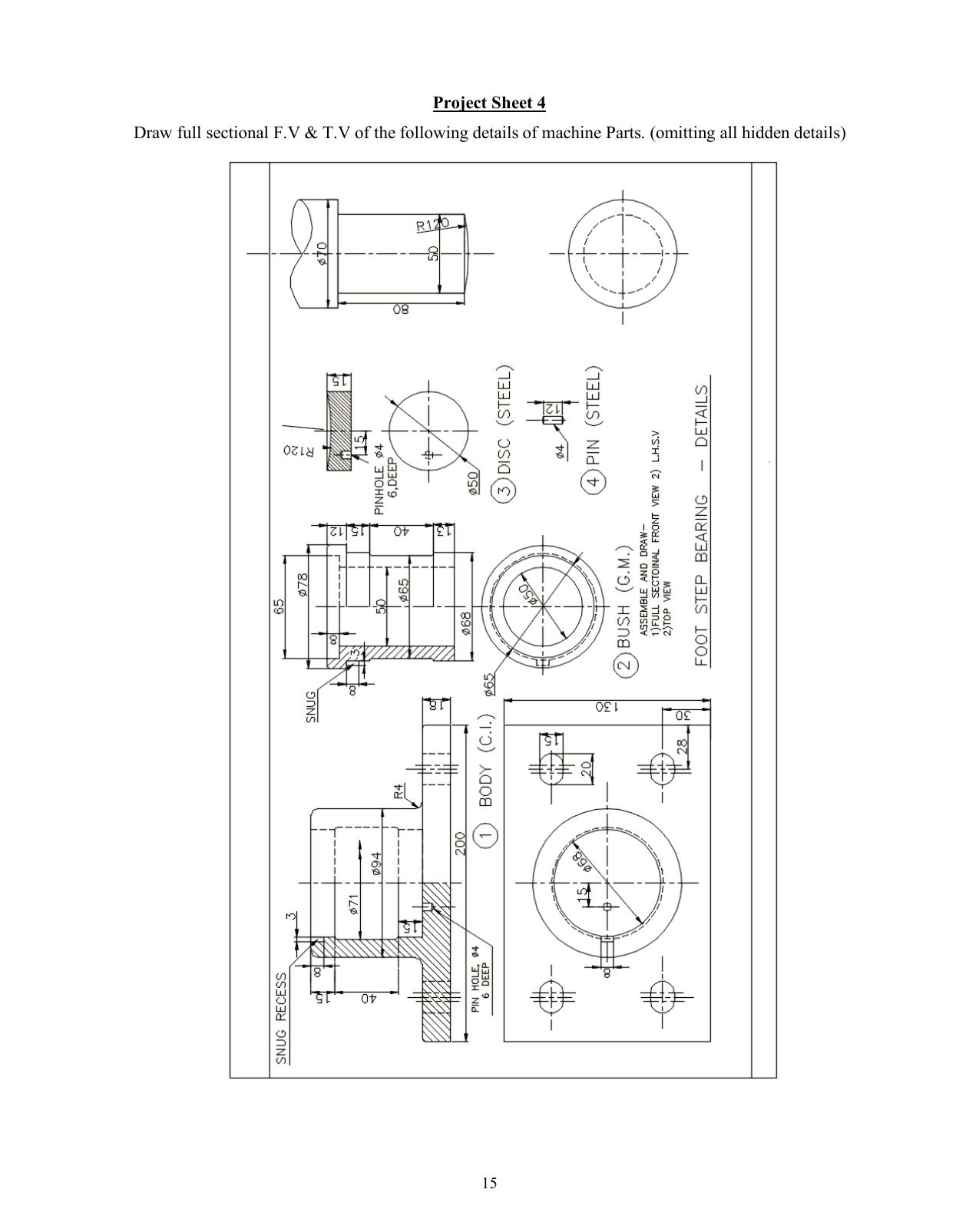 ISC Class XI & XII Geometrical & Mechanical Drawing 2025 Syllabus - Page 15