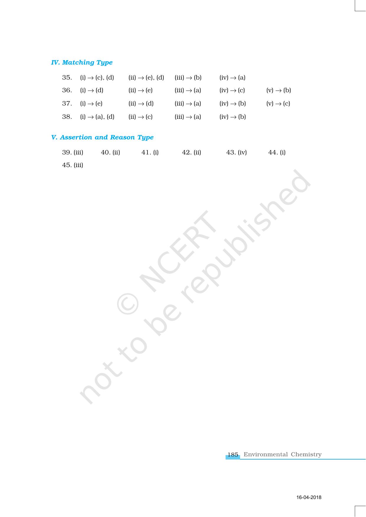 NCERT Exemplar Book for Class 11 Chemistry: Chapter 14 Environmental Chemistry - Page 10