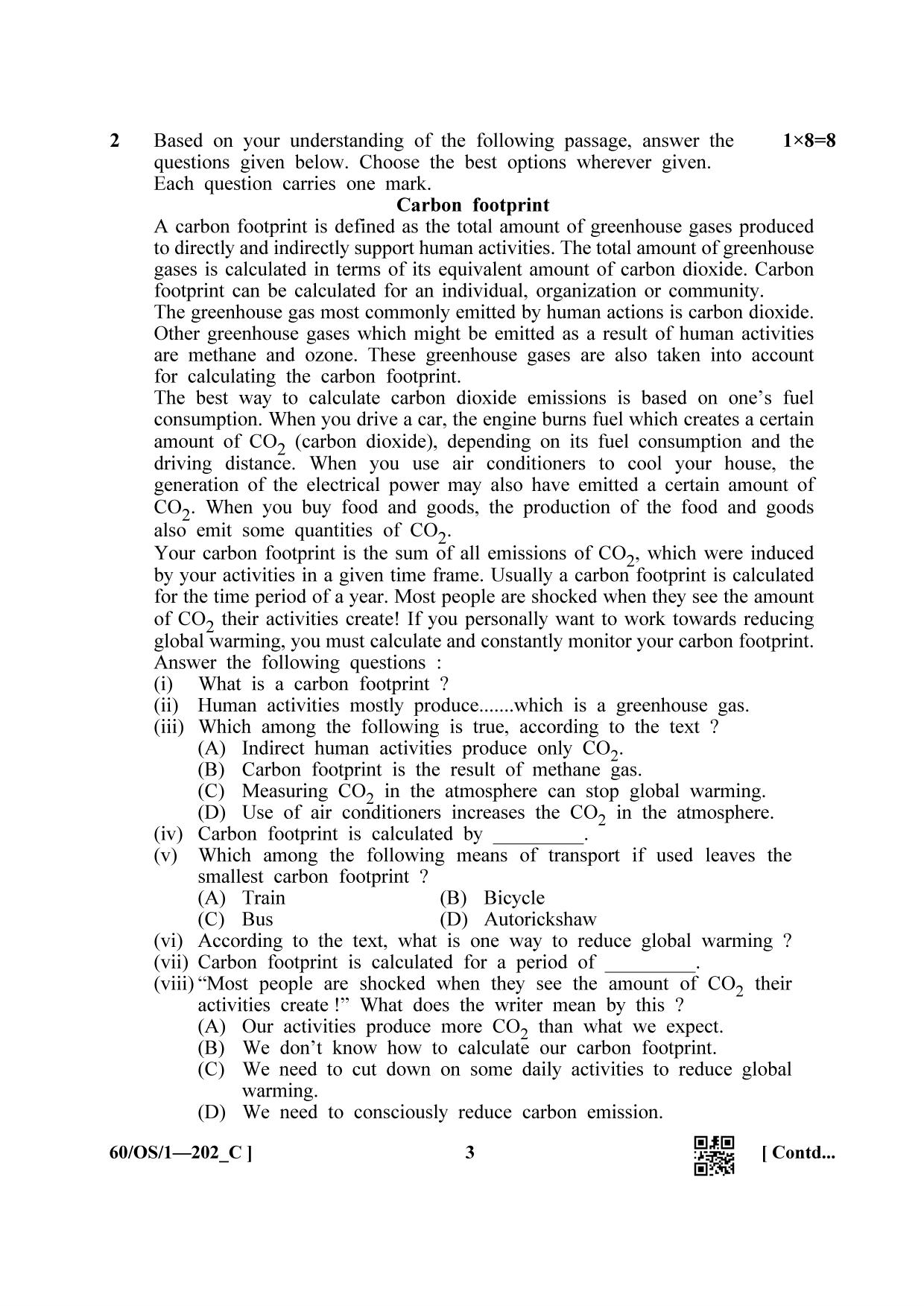 NIOS Jan-Feb 2021 Class 10 English (OS) SET C Question Paper - Page 3
