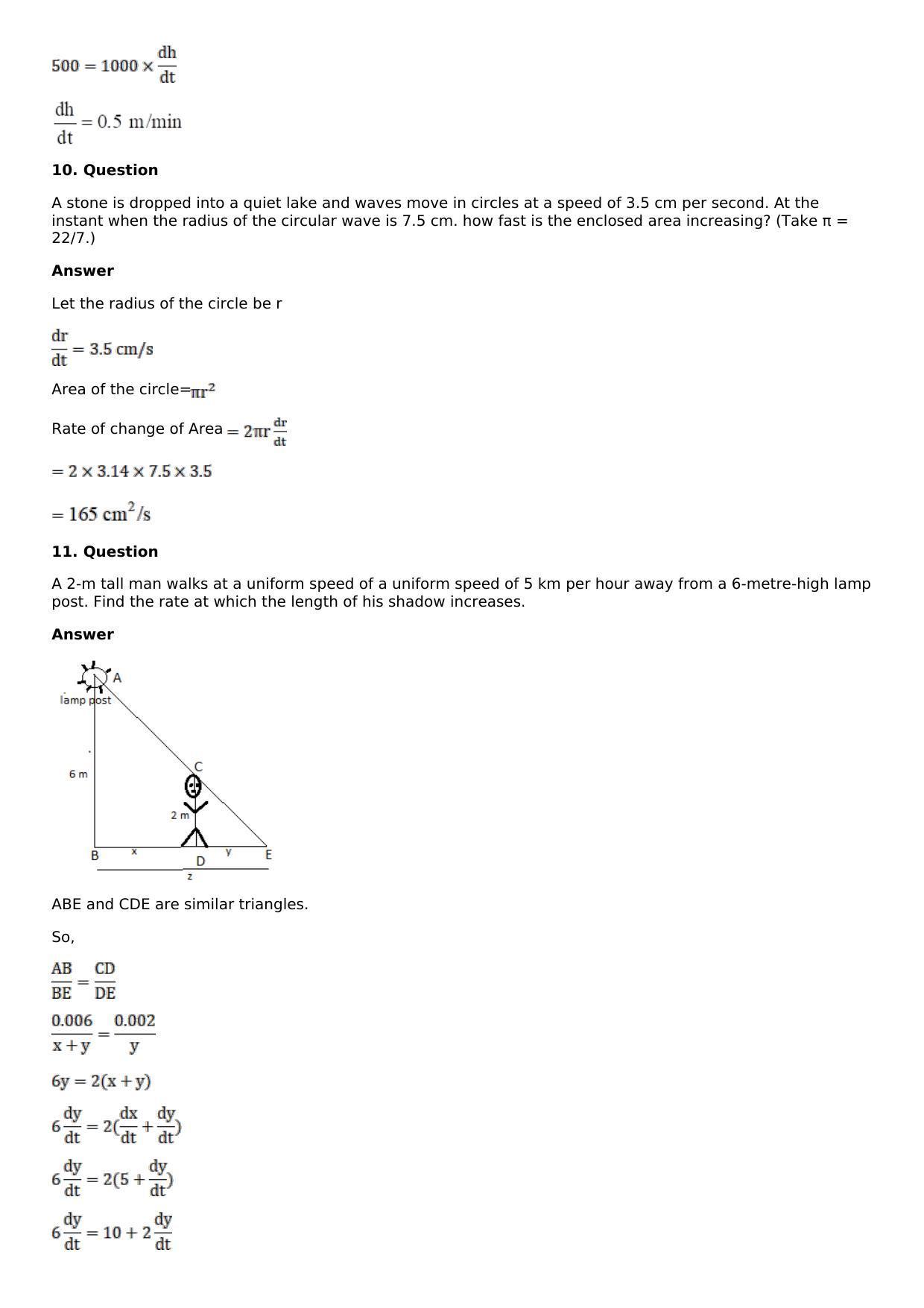 Chapter 11: Applications of Derivatives Solutions: RS Aggarwal Class 12 Solutions  - Page 4