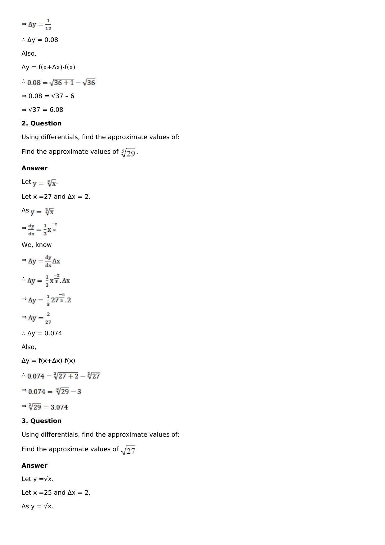 Chapter 11: Applications of Derivatives Solutions: RS Aggarwal Class 12 Solutions  - Page 10