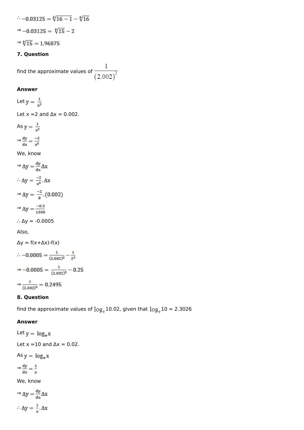 Chapter 11: Applications of Derivatives Solutions: RS Aggarwal Class 12 Solutions  - Page 13