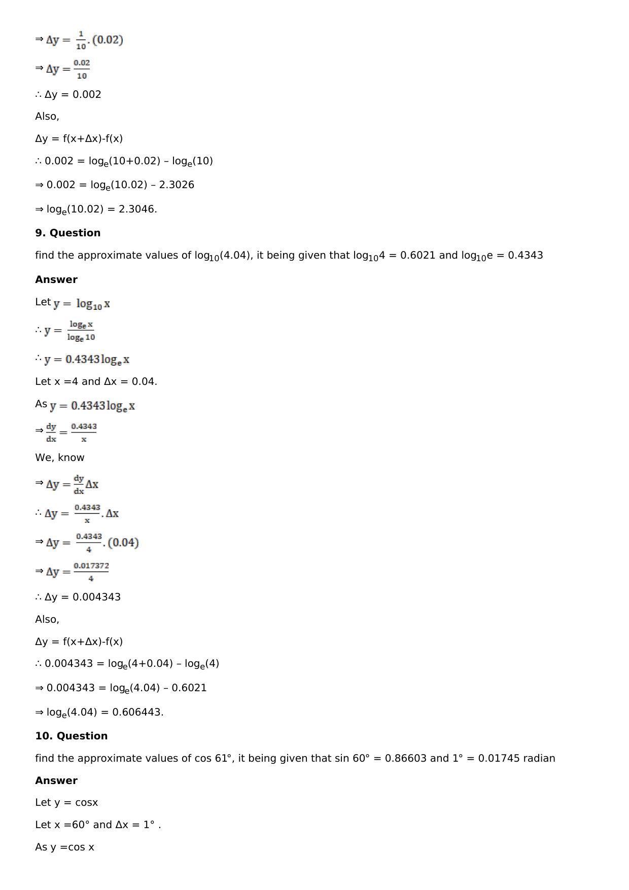Chapter 11: Applications of Derivatives Solutions: RS Aggarwal Class 12 Solutions  - Page 14