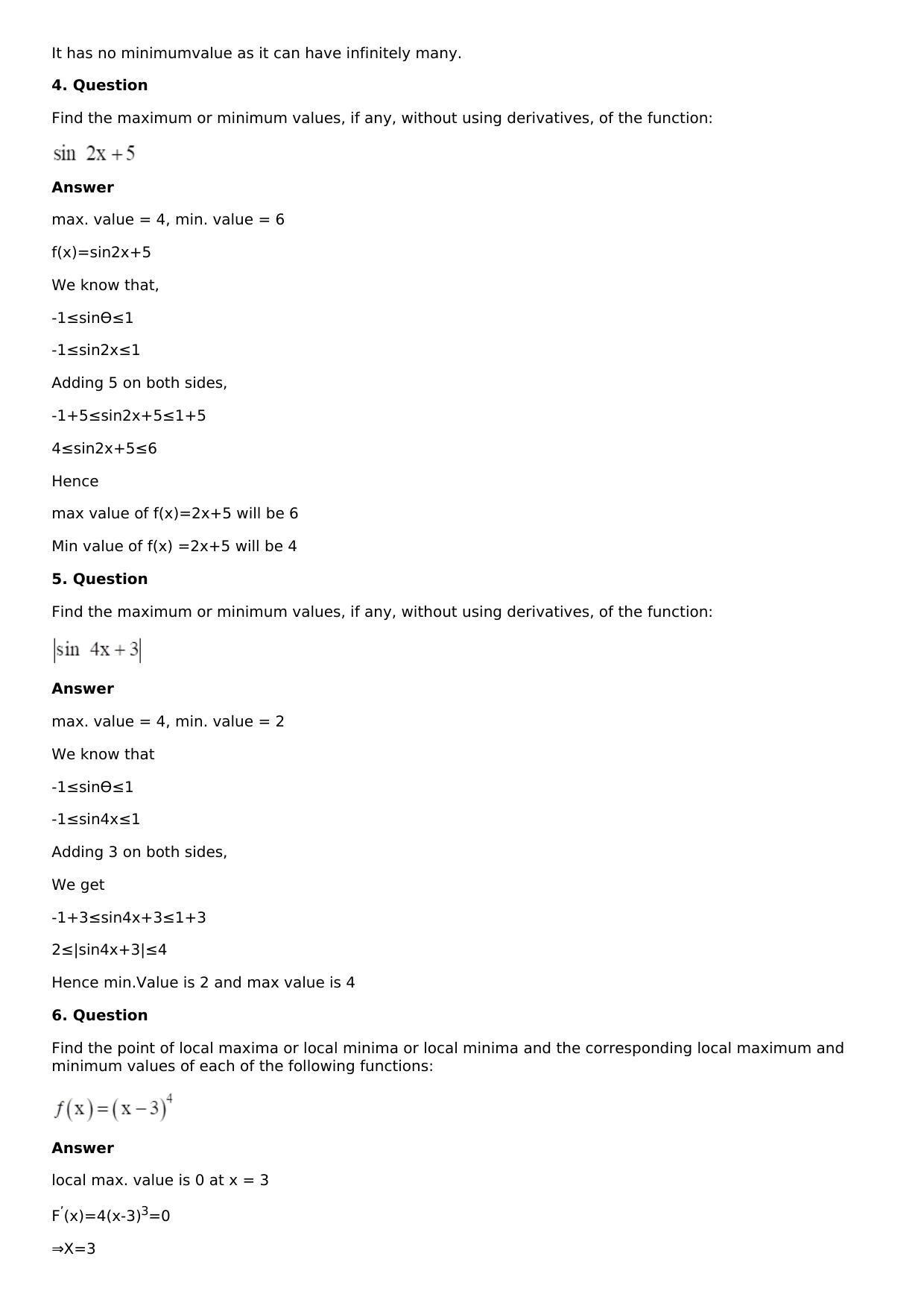 Chapter 11: Applications of Derivatives Solutions: RS Aggarwal Class 12 Solutions  - Page 45