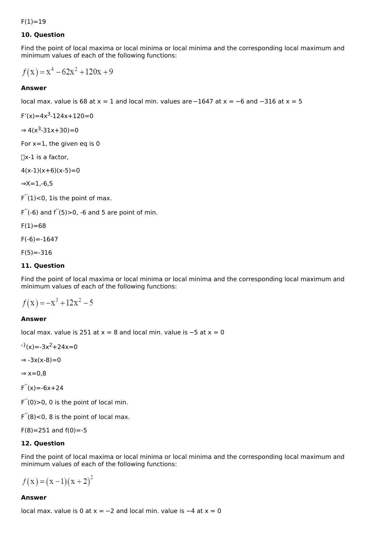 Chapter 11: Applications of Derivatives Solutions: RS Aggarwal Class 12 Solutions  - Page 47