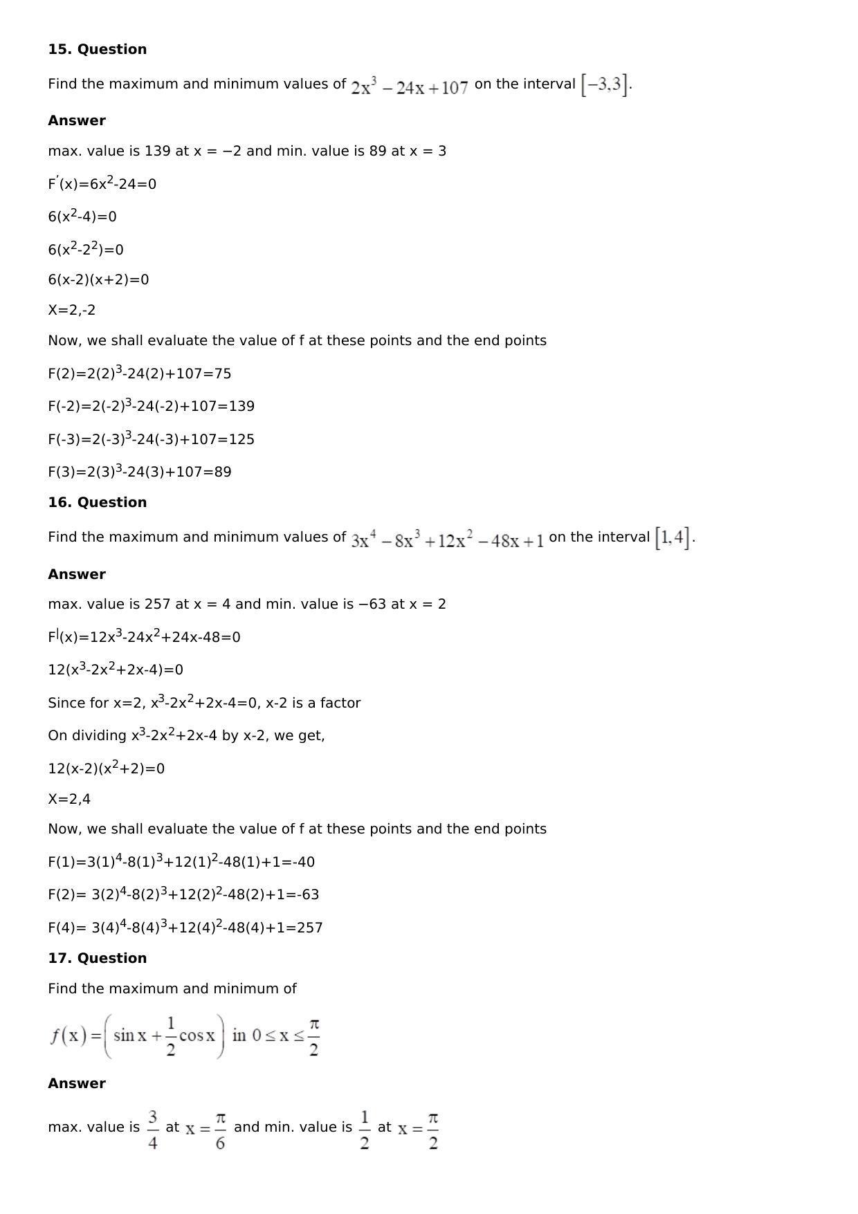 Chapter 11: Applications of Derivatives Solutions: RS Aggarwal Class 12 Solutions  - Page 49