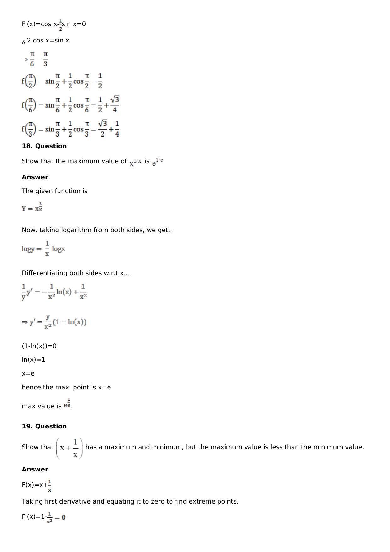 Chapter 11: Applications of Derivatives Solutions: RS Aggarwal Class 12 Solutions  - Page 50