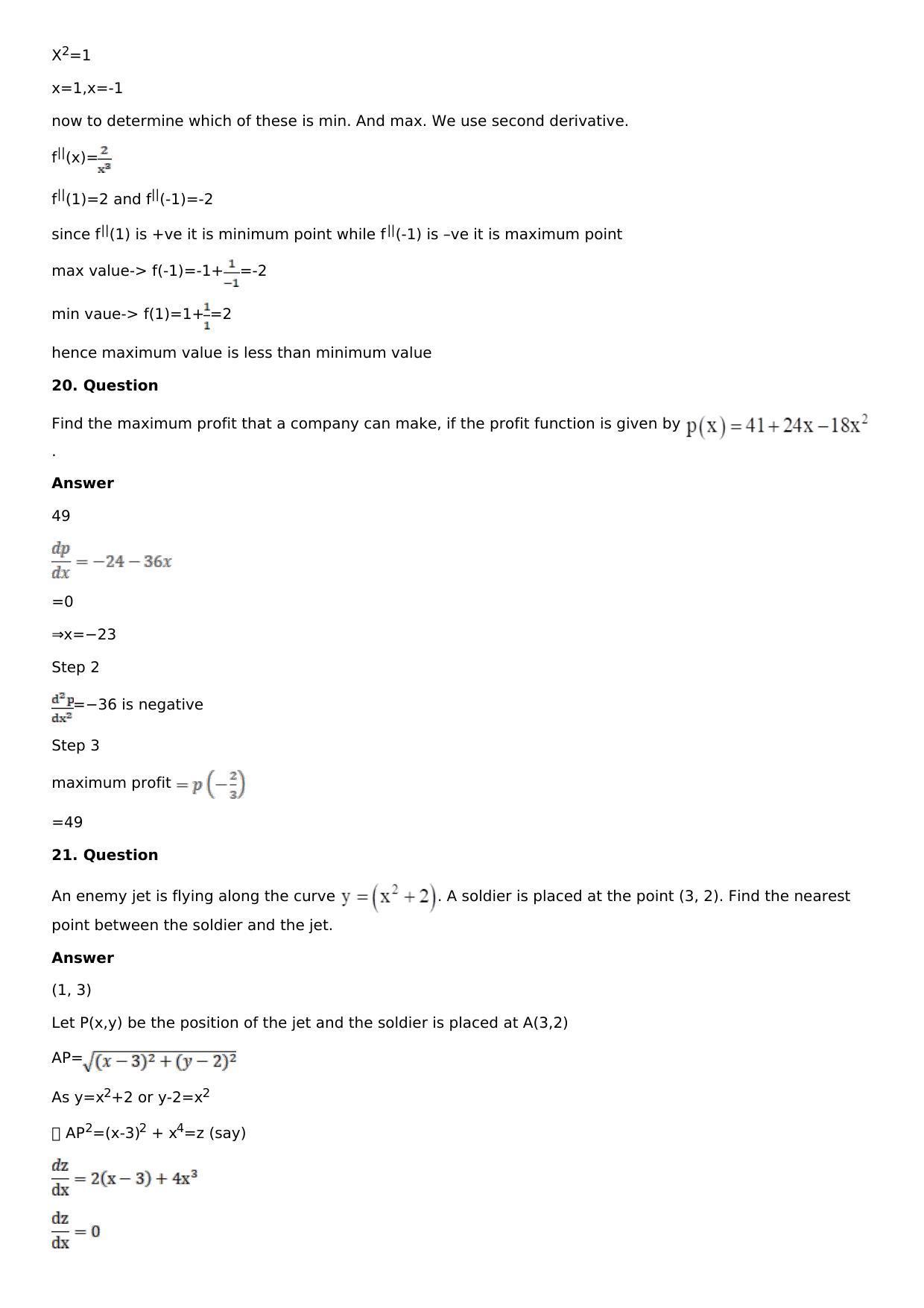 Chapter 11: Applications of Derivatives Solutions: RS Aggarwal Class 12 Solutions  - Page 51