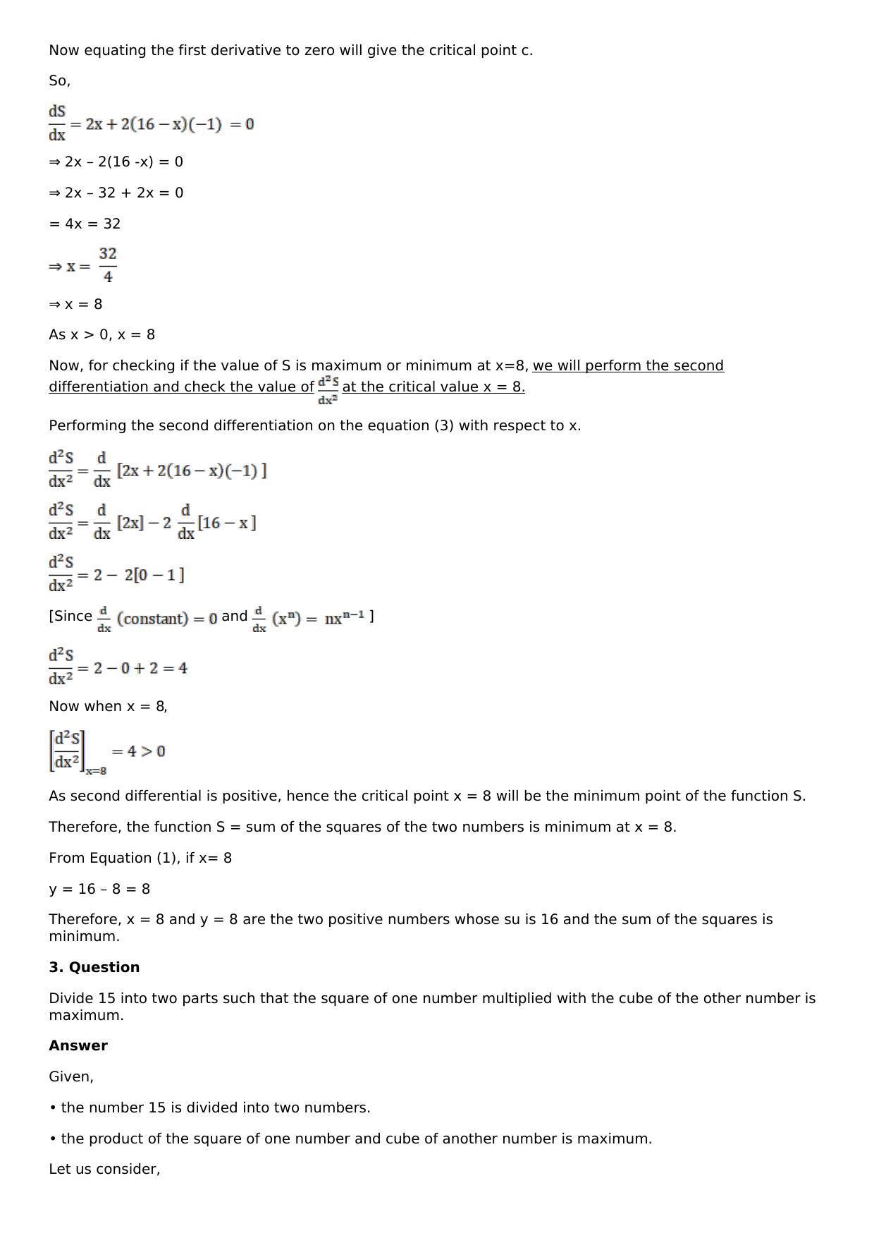 Chapter 11: Applications of Derivatives Solutions: RS Aggarwal Class 12 Solutions  - Page 55