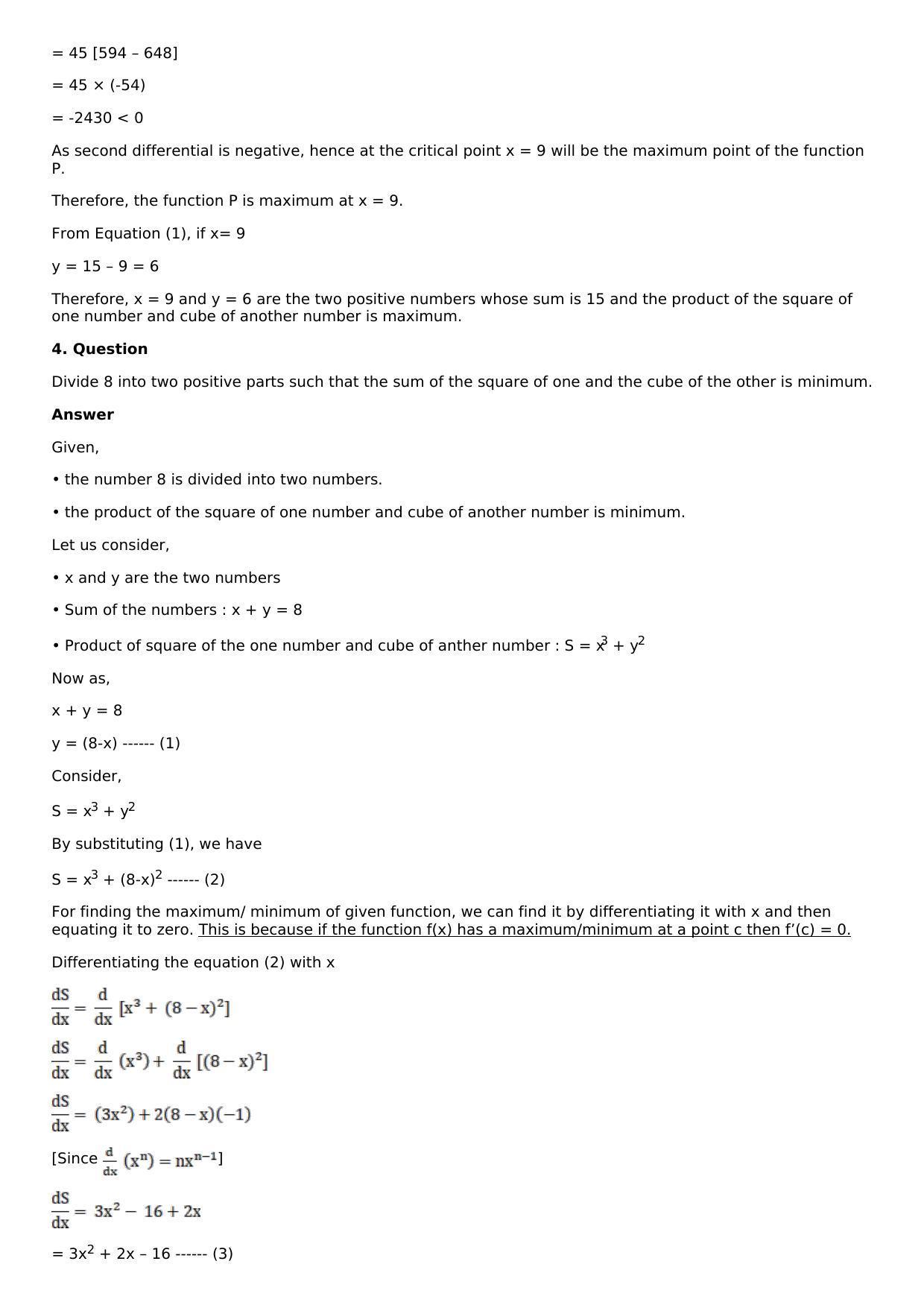 Chapter 11: Applications of Derivatives Solutions: RS Aggarwal Class 12 Solutions  - Page 58