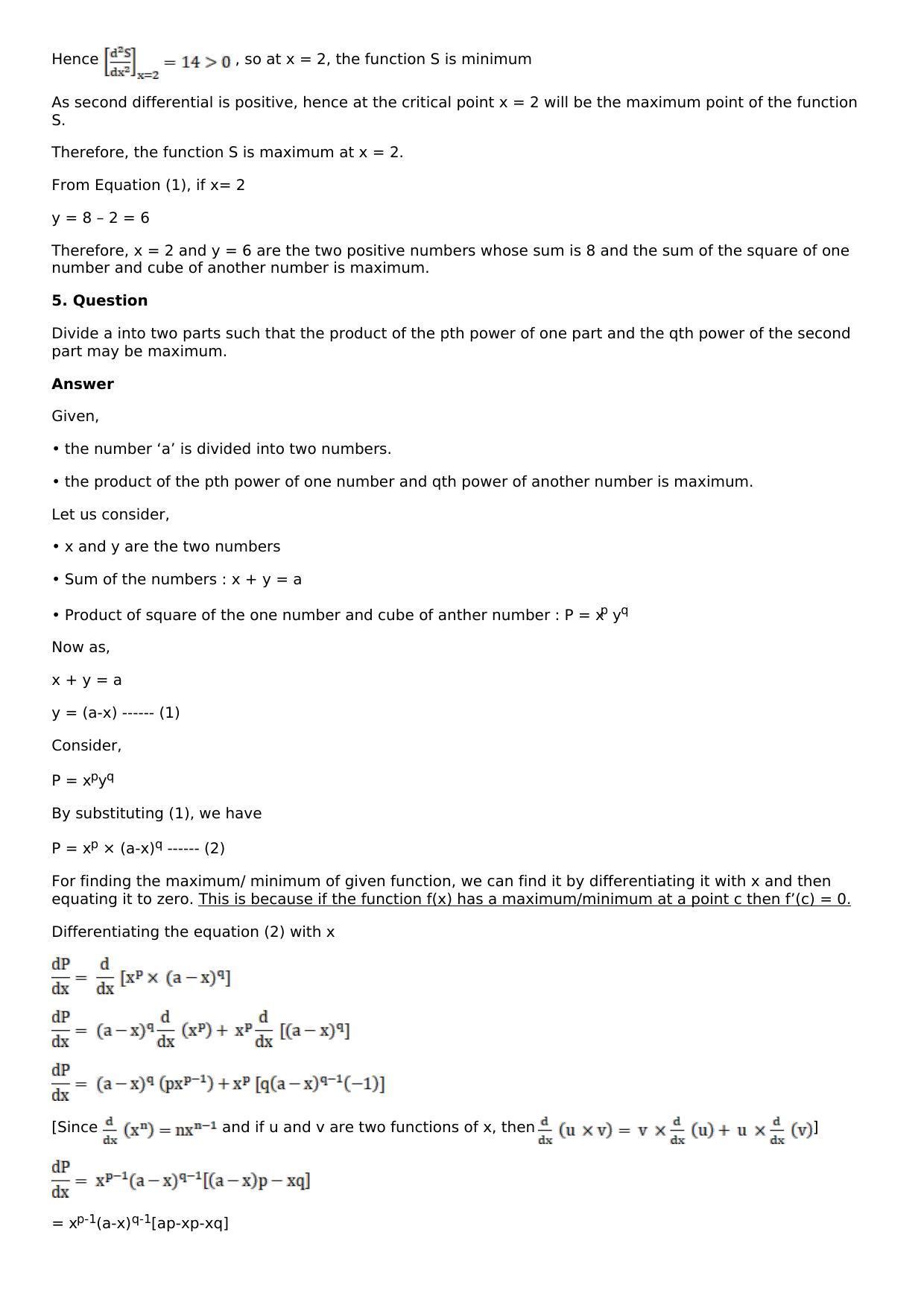 Chapter 11: Applications of Derivatives Solutions: RS Aggarwal Class 12 Solutions  - Page 60