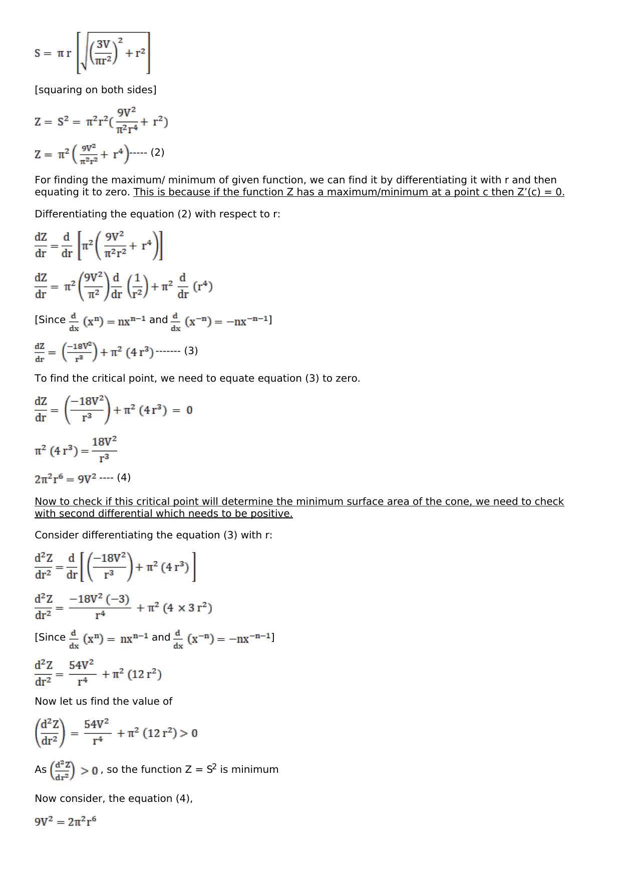 Chapter 11: Applications of Derivatives Solutions: RS Aggarwal Class 12 Solutions  - Page 87