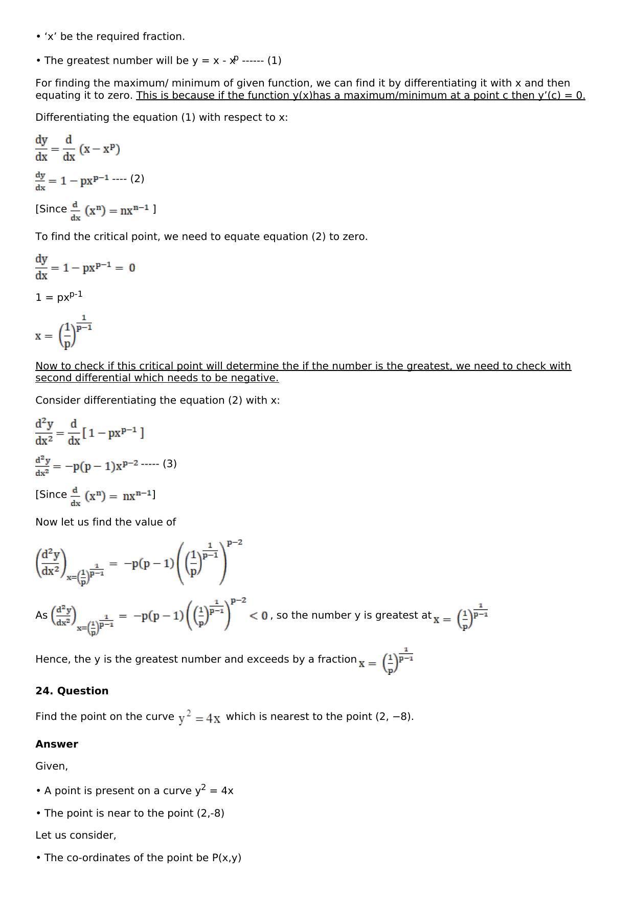 Chapter 11: Applications of Derivatives Solutions: RS Aggarwal Class 12 Solutions  - Page 93