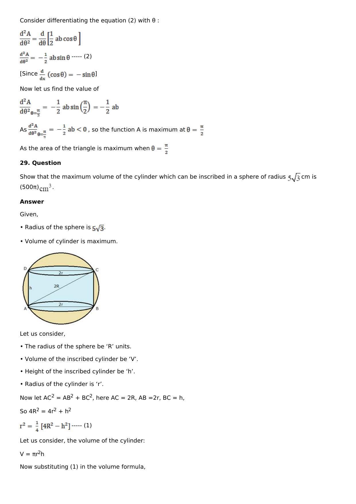 Chapter 11: Applications of Derivatives Solutions: RS Aggarwal Class 12 Solutions  - Page 101