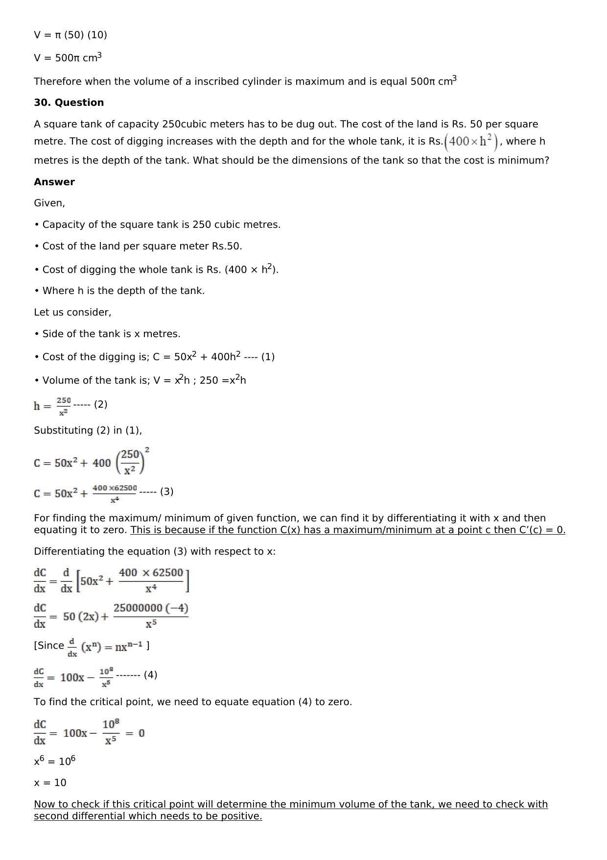 Chapter 11: Applications of Derivatives Solutions: RS Aggarwal Class 12 Solutions  - Page 103