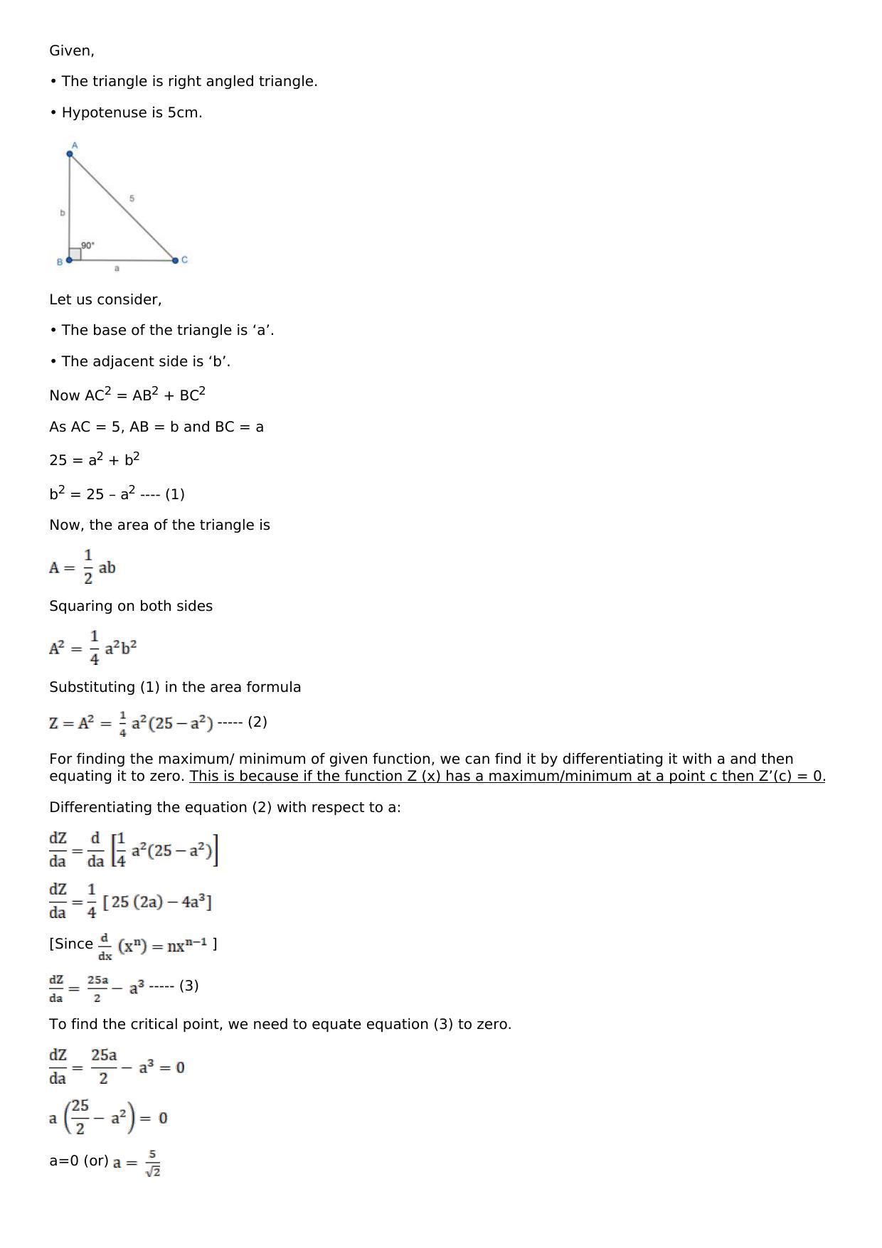 Chapter 11: Applications of Derivatives Solutions: RS Aggarwal Class 12 Solutions  - Page 109