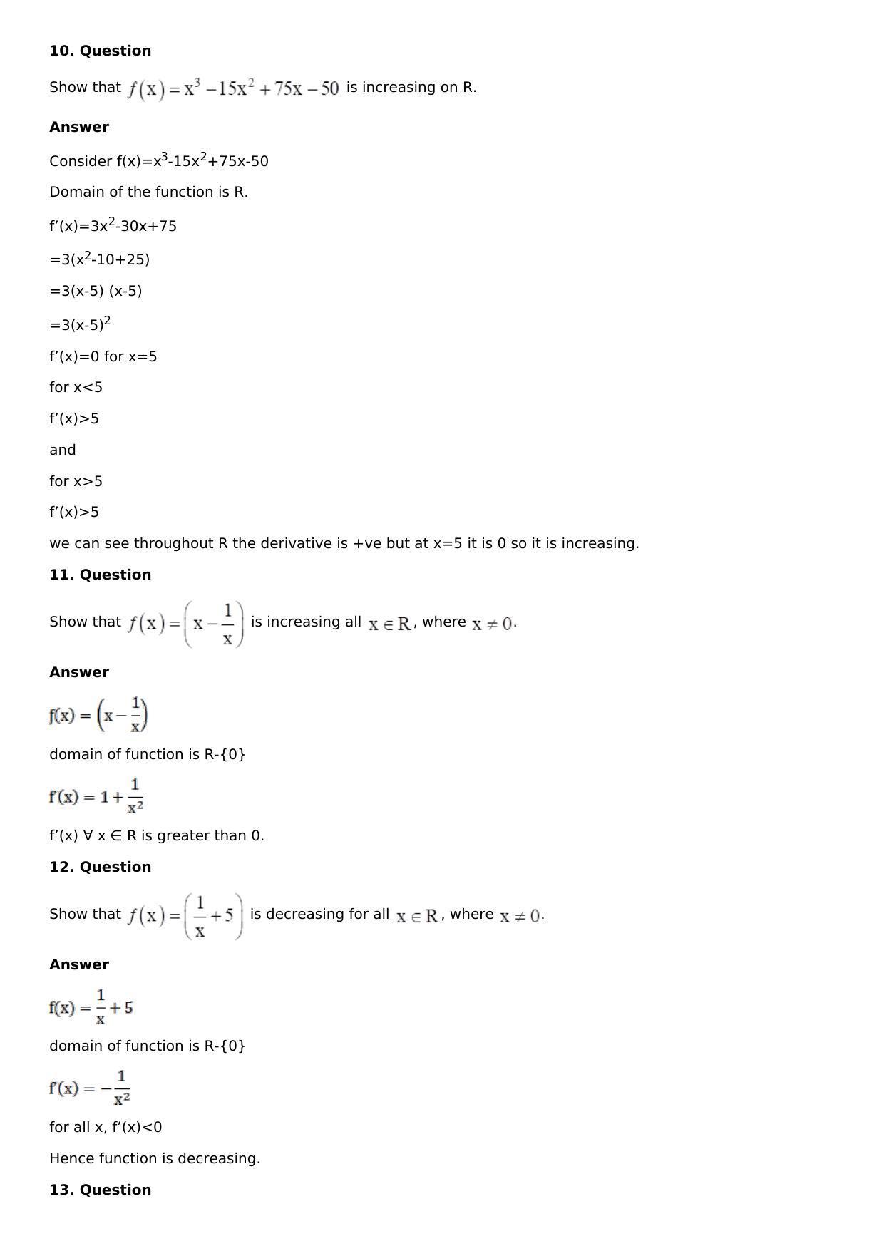 Chapter 11: Applications of Derivatives Solutions: RS Aggarwal Class 12 Solutions  - Page 113