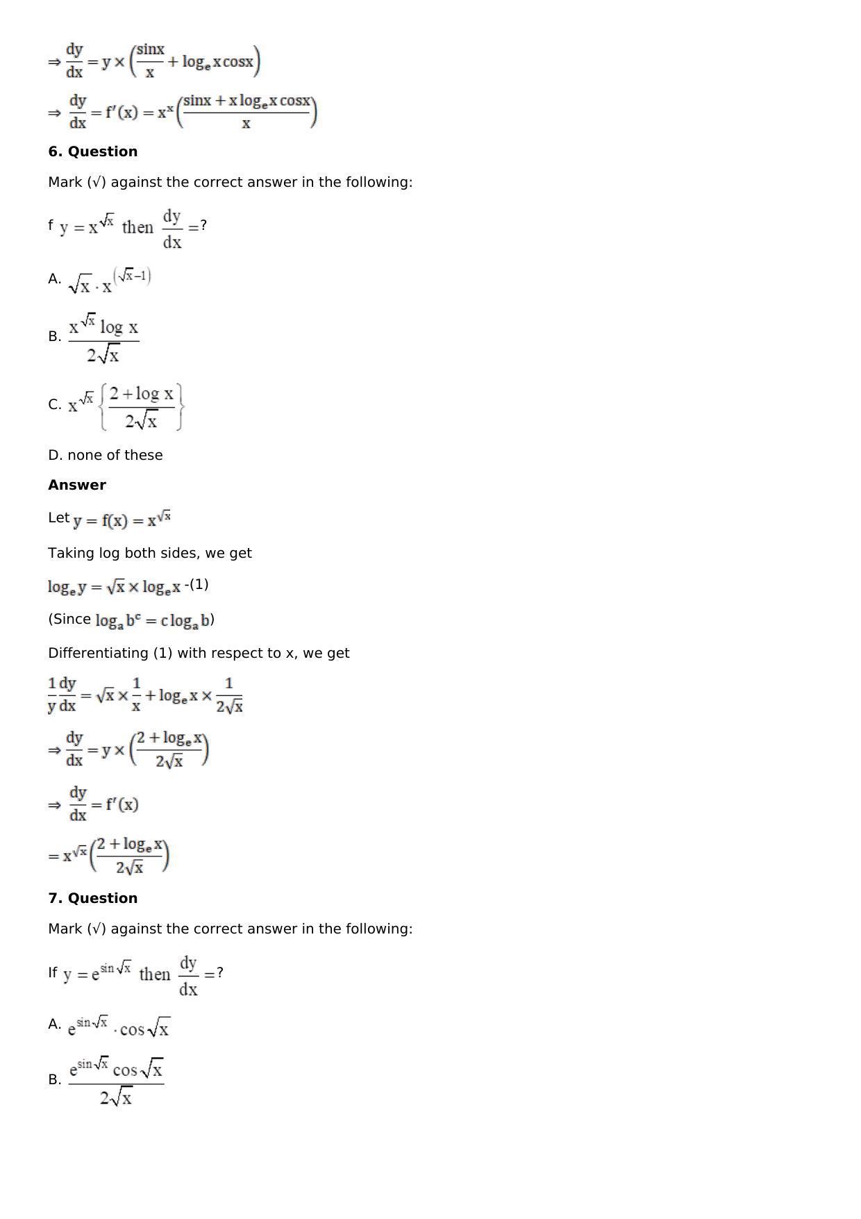 Chapter 11: Applications of Derivatives Solutions: RS Aggarwal Class 12 Solutions  - Page 136