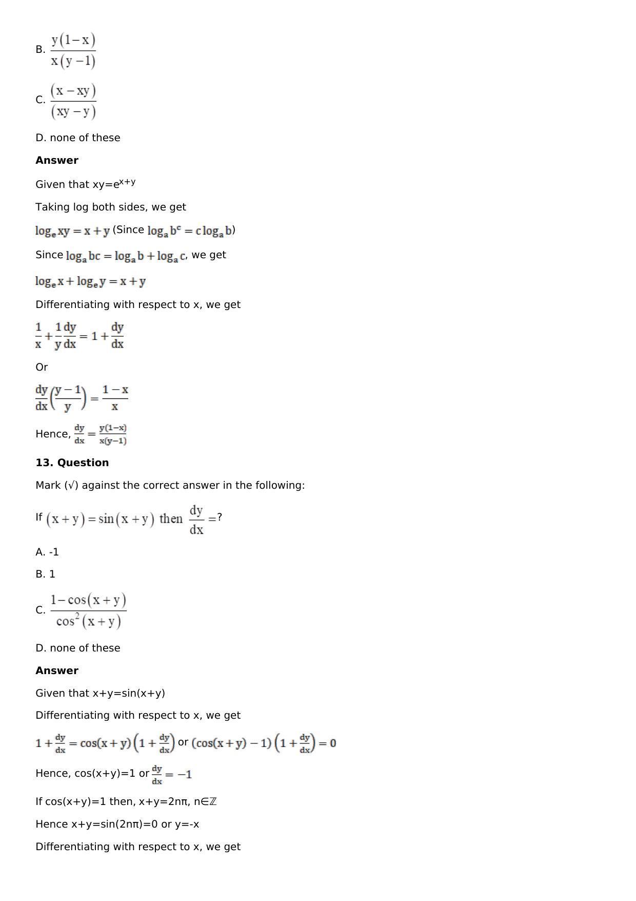 Chapter 11: Applications of Derivatives Solutions: RS Aggarwal Class 12 Solutions  - Page 140