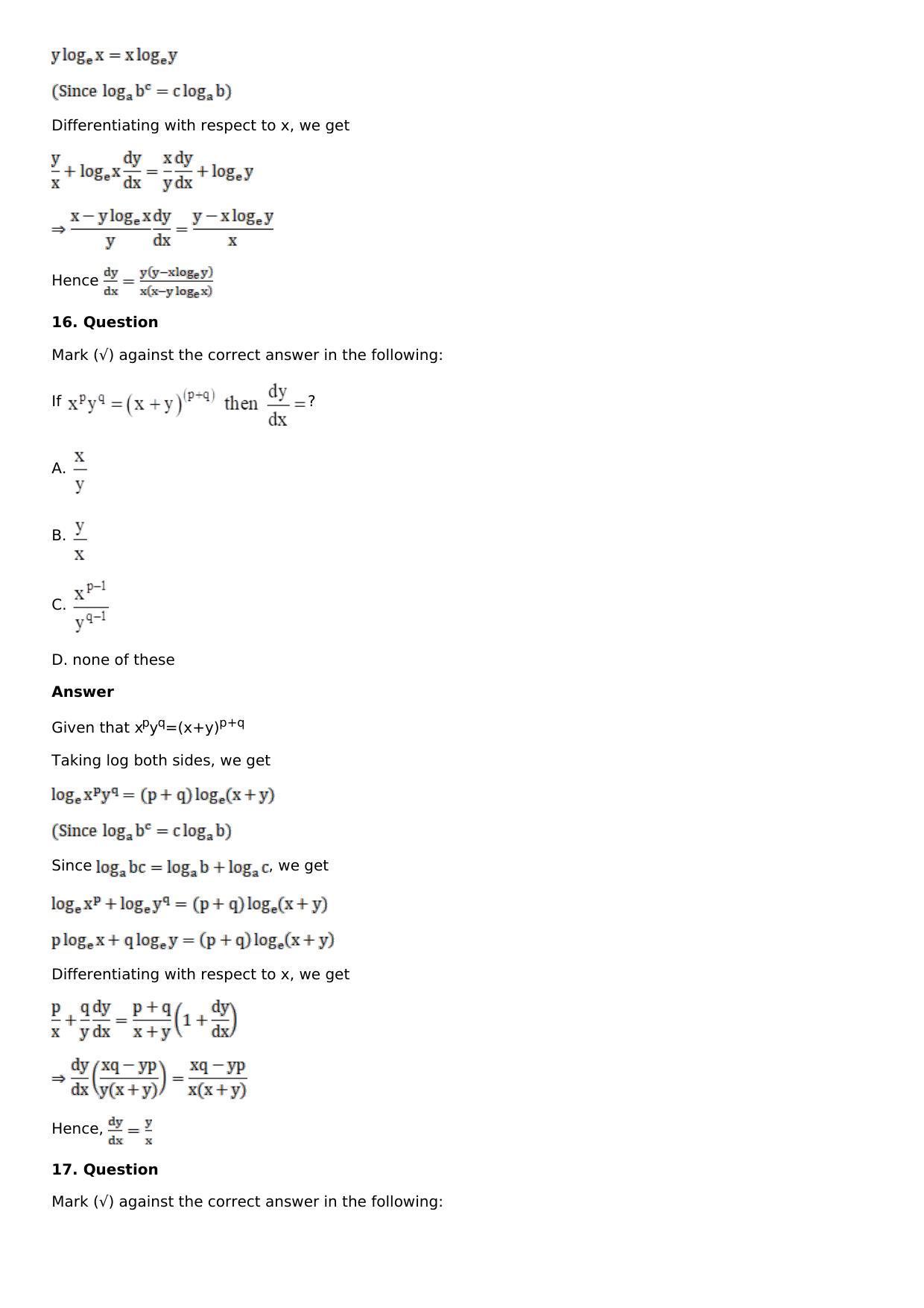 Chapter 11: Applications of Derivatives Solutions: RS Aggarwal Class 12 Solutions  - Page 142