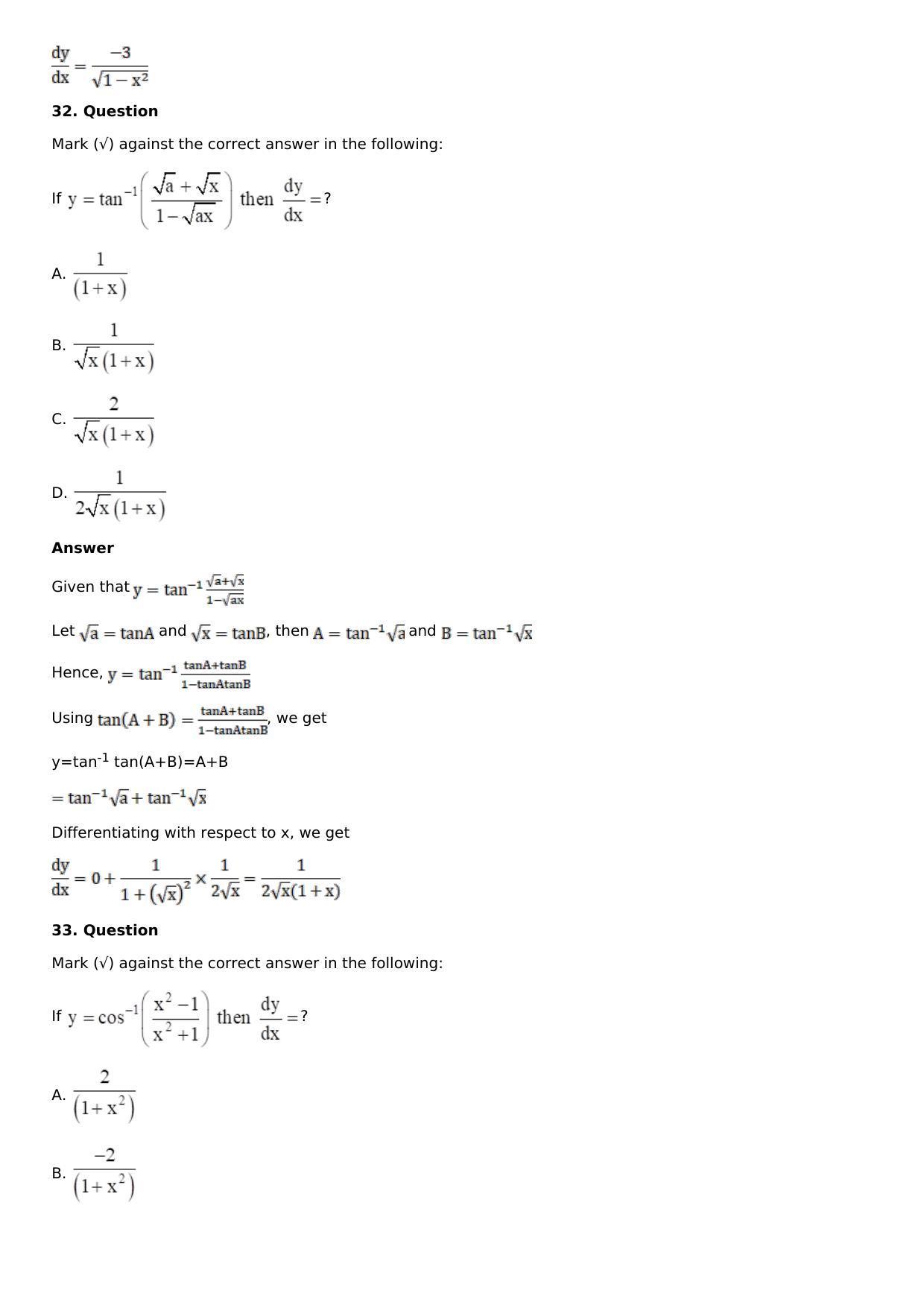 Chapter 11: Applications of Derivatives Solutions: RS Aggarwal Class 12 Solutions  - Page 152