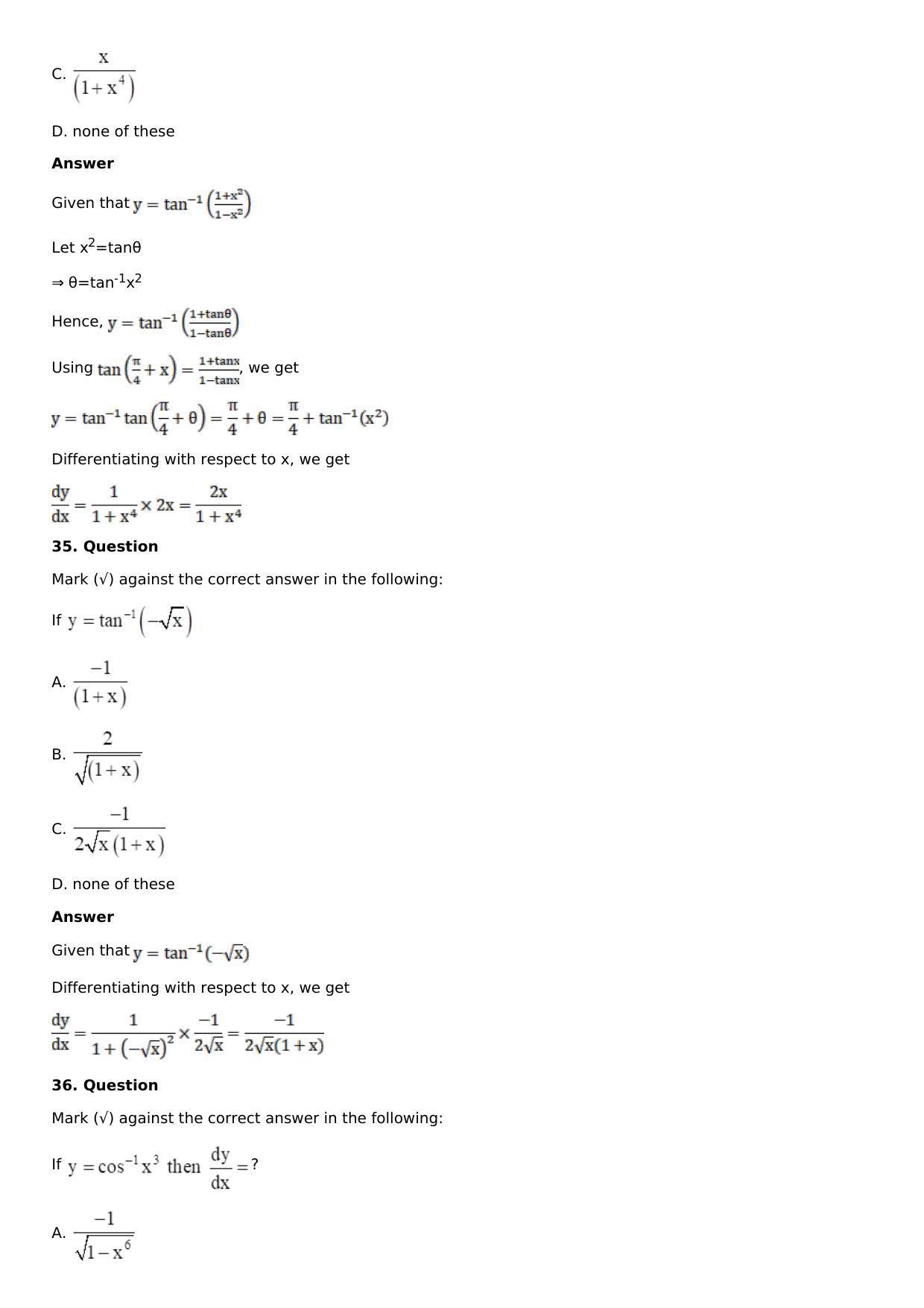 Chapter 11: Applications of Derivatives Solutions: RS Aggarwal Class 12 Solutions  - Page 154