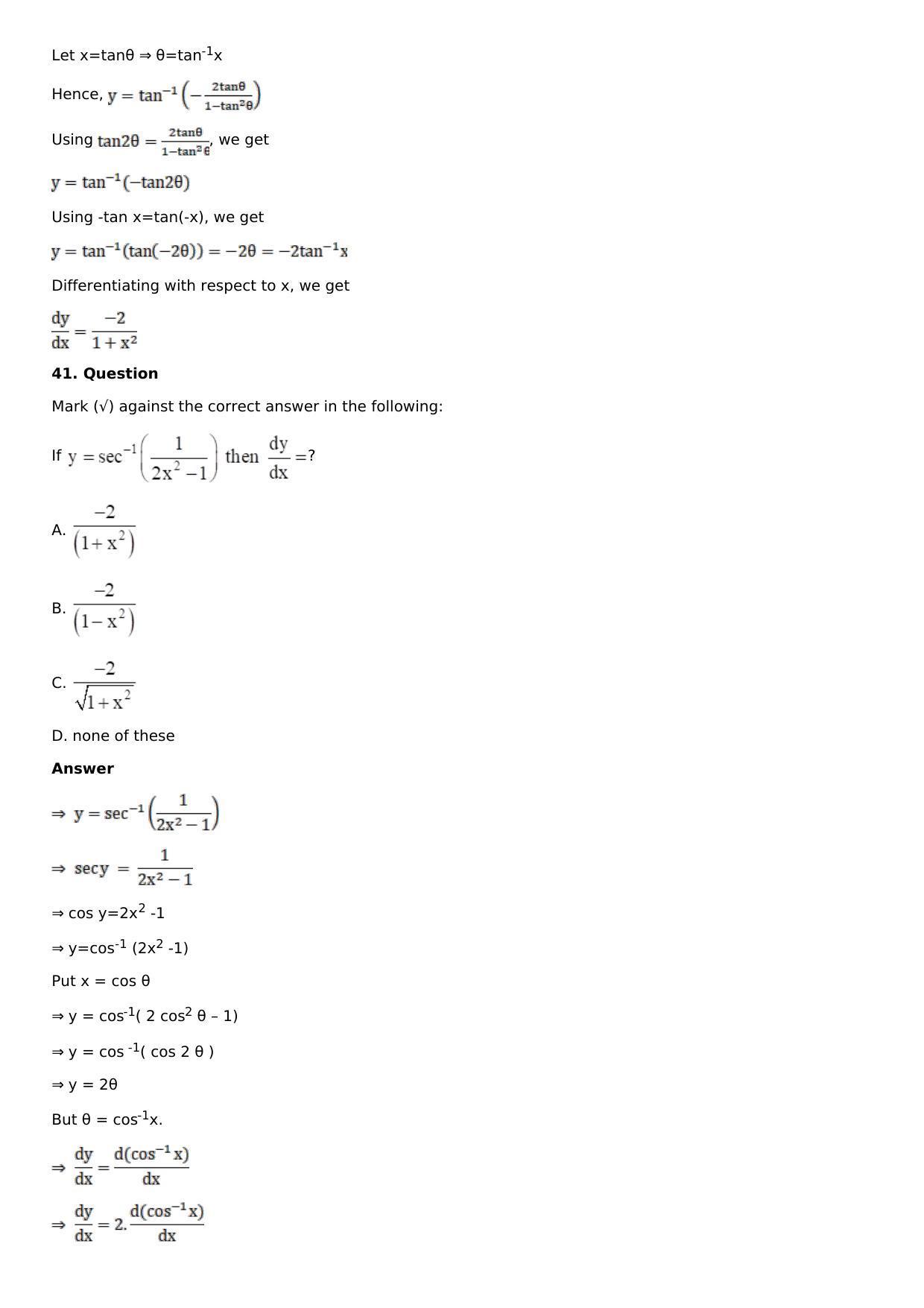 Chapter 11: Applications of Derivatives Solutions: RS Aggarwal Class 12 Solutions  - Page 158
